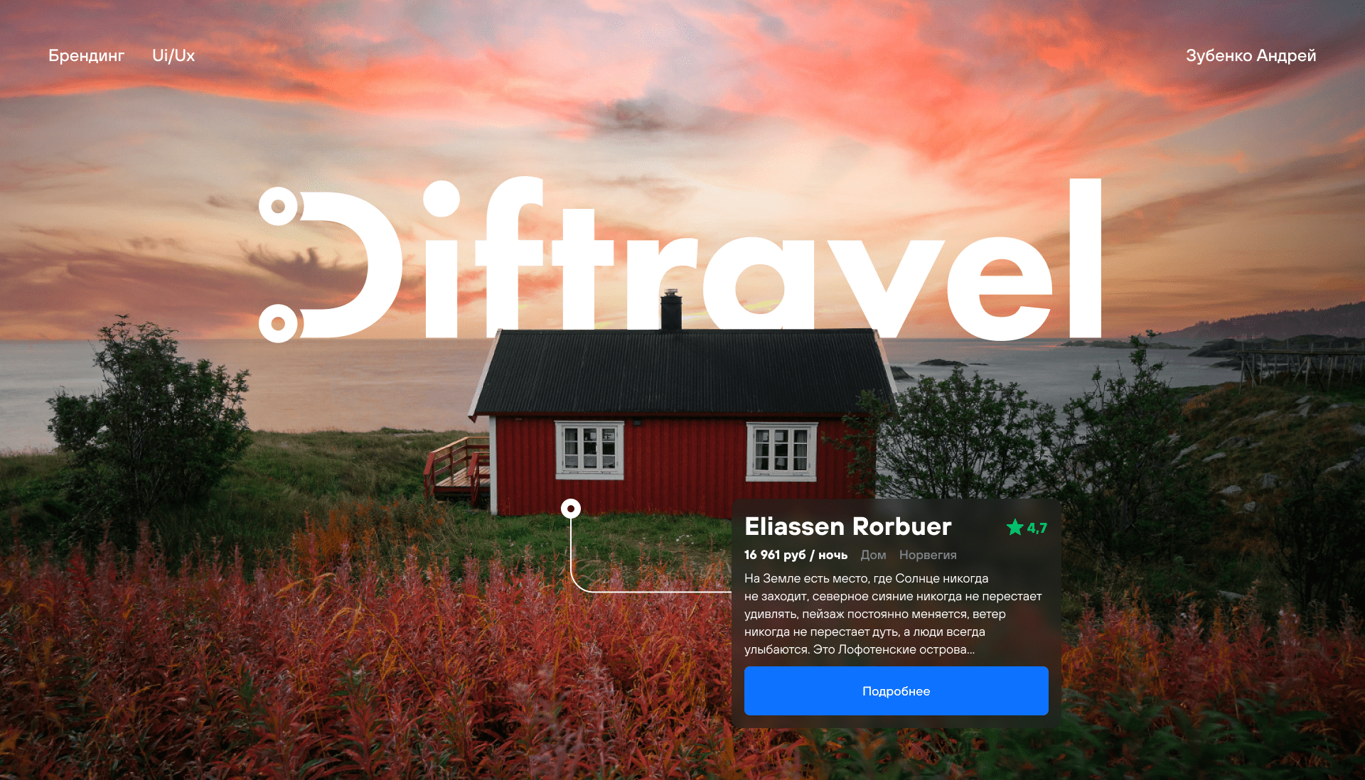 Diftravel – Hotel booking — Изображение №1 — Брендинг, Интерфейсы на Dprofile