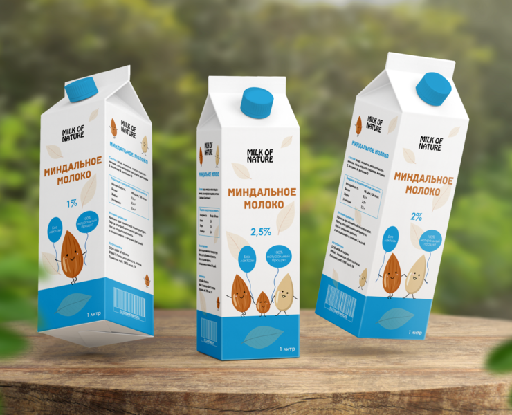 Milk of Nature l Packaging design — Брендинг, Иллюстрация на Dprofile