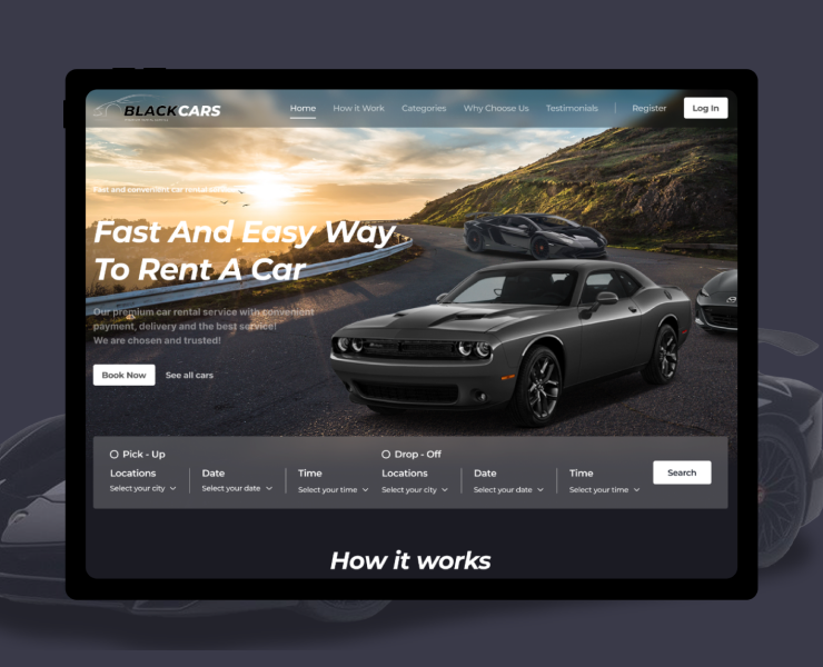 BLACK CARS — Интерфейсы на Dprofile