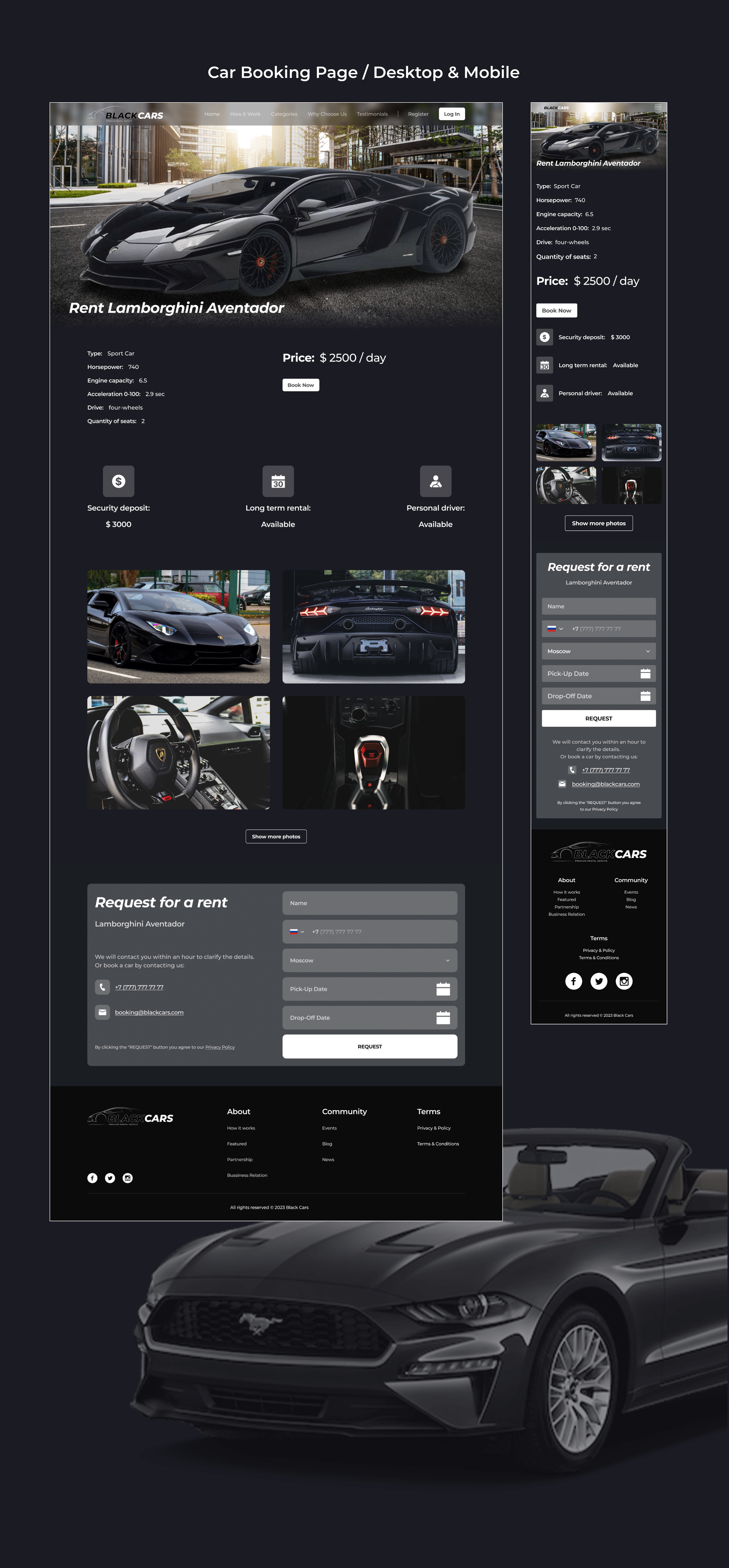 BLACK CARS — Изображение №5 — Интерфейсы на Dprofile