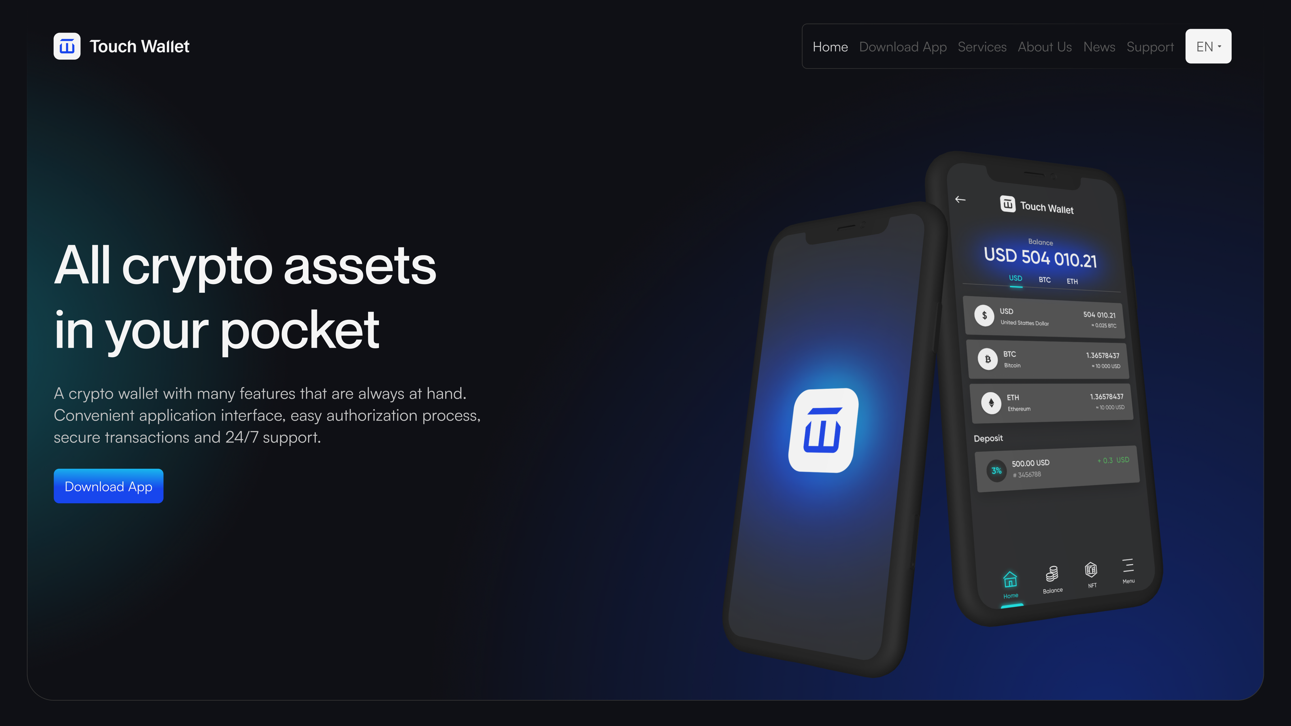 CRYPTO WALLET — Изображение №1 — Интерфейсы на Dprofile