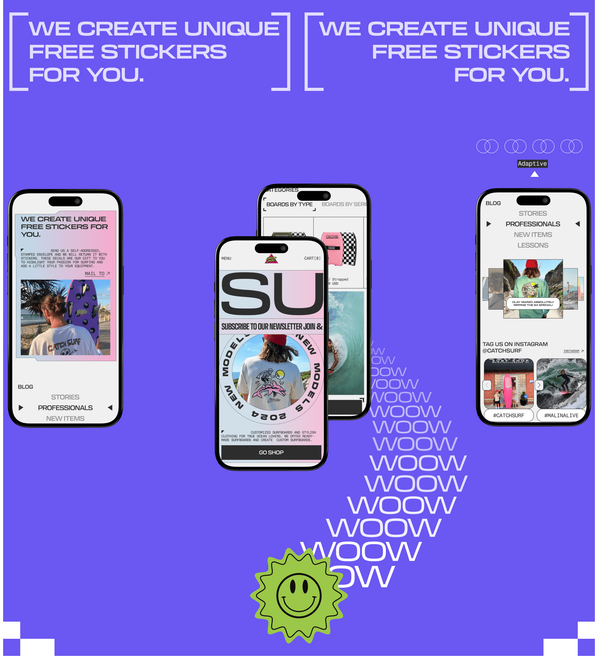 CATCH SURF | E-commerce | (RE)design concept — Изображение №3 — Интерфейсы, Анимация на Dprofile