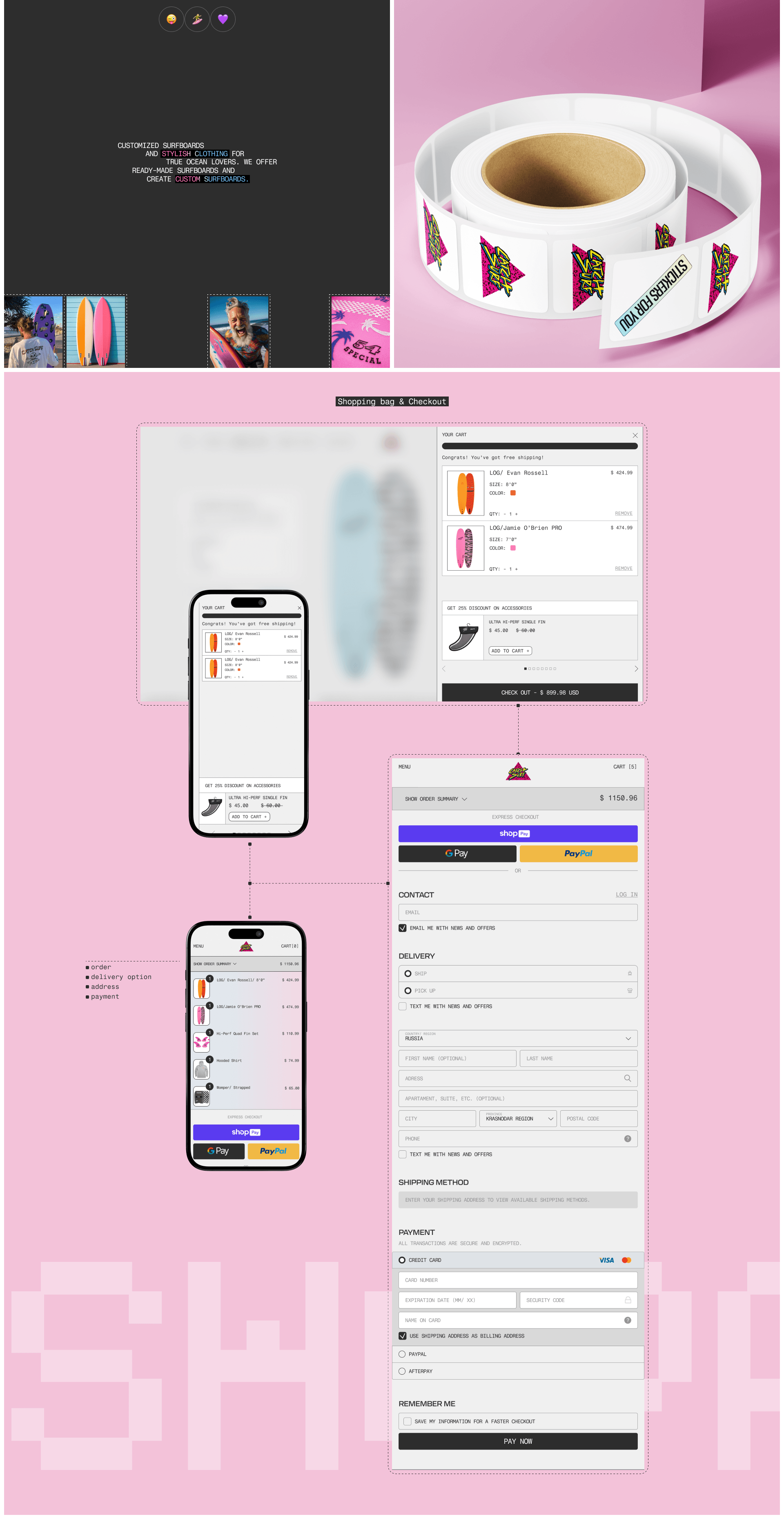CATCH SURF | E-commerce | (RE)design concept — Изображение №8 — Интерфейсы, Анимация на Dprofile