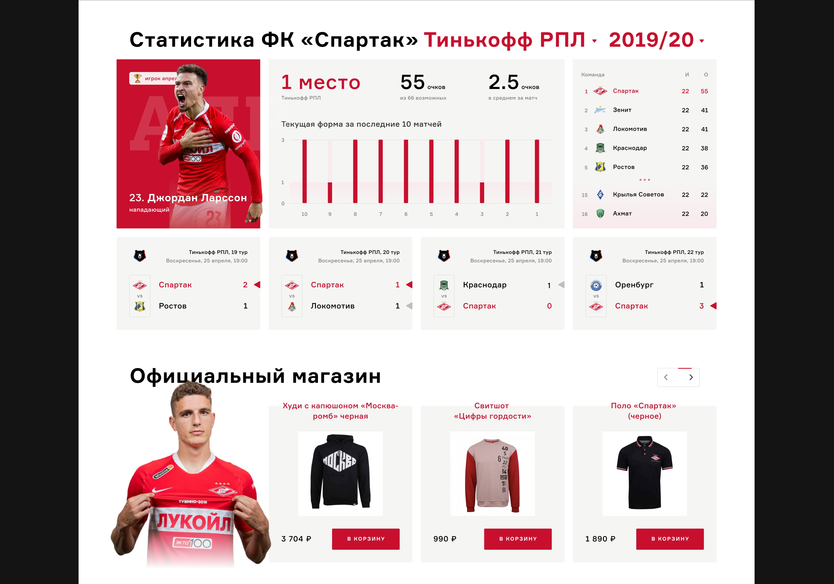 ФК «Спартак-Москва» — концепция цифровой экосистемы — Изображение №8 — Интерфейсы на Dprofile