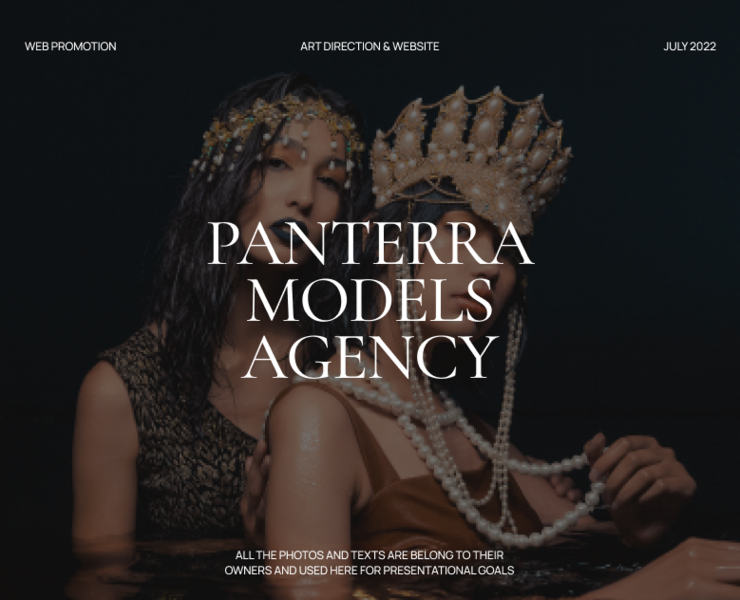 Panterra Models Agency - UX/UI Design — Интерфейсы, Анимация на Dprofile