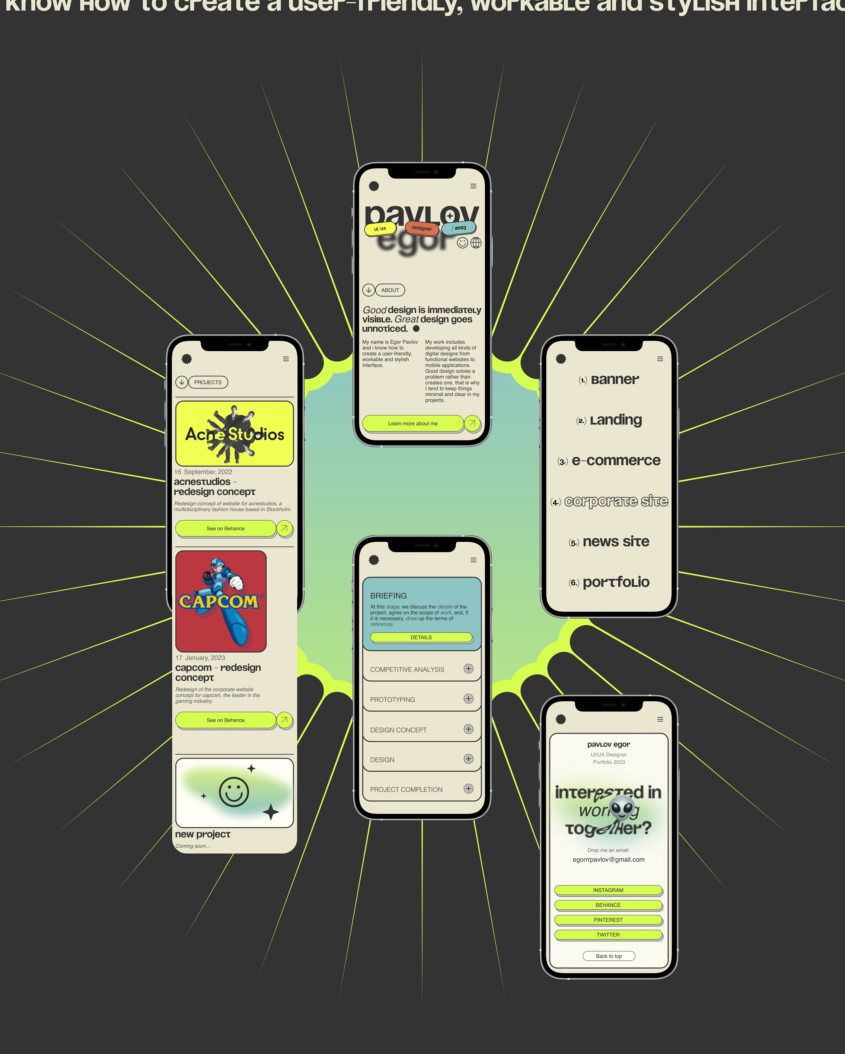 PERSONAL PORTFOLIO WEBSITE — Изображение №4 — Интерфейсы на Dprofile