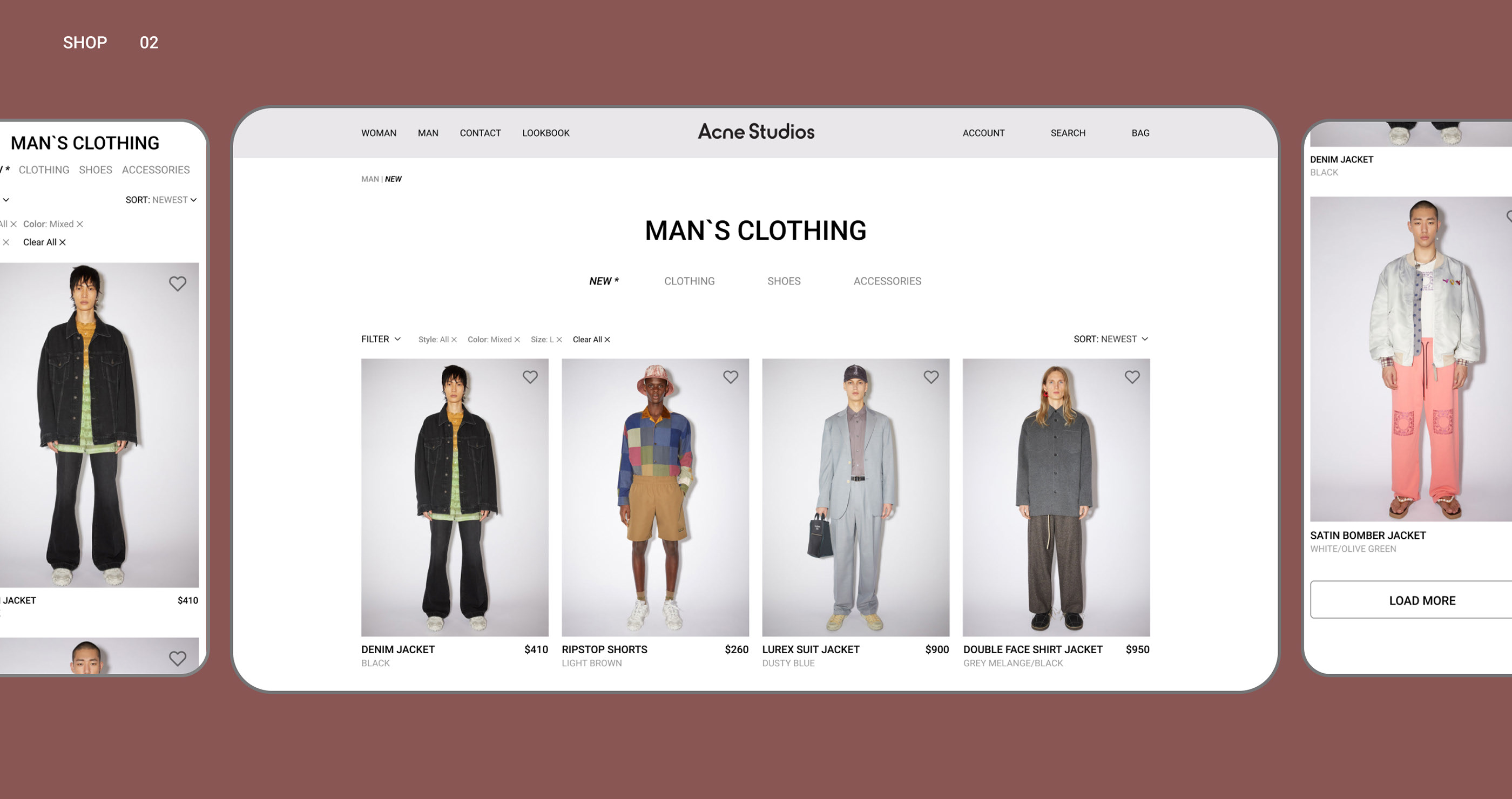 AcneStudios — Redesign Concept — Изображение №6 — Интерфейсы на Dprofile