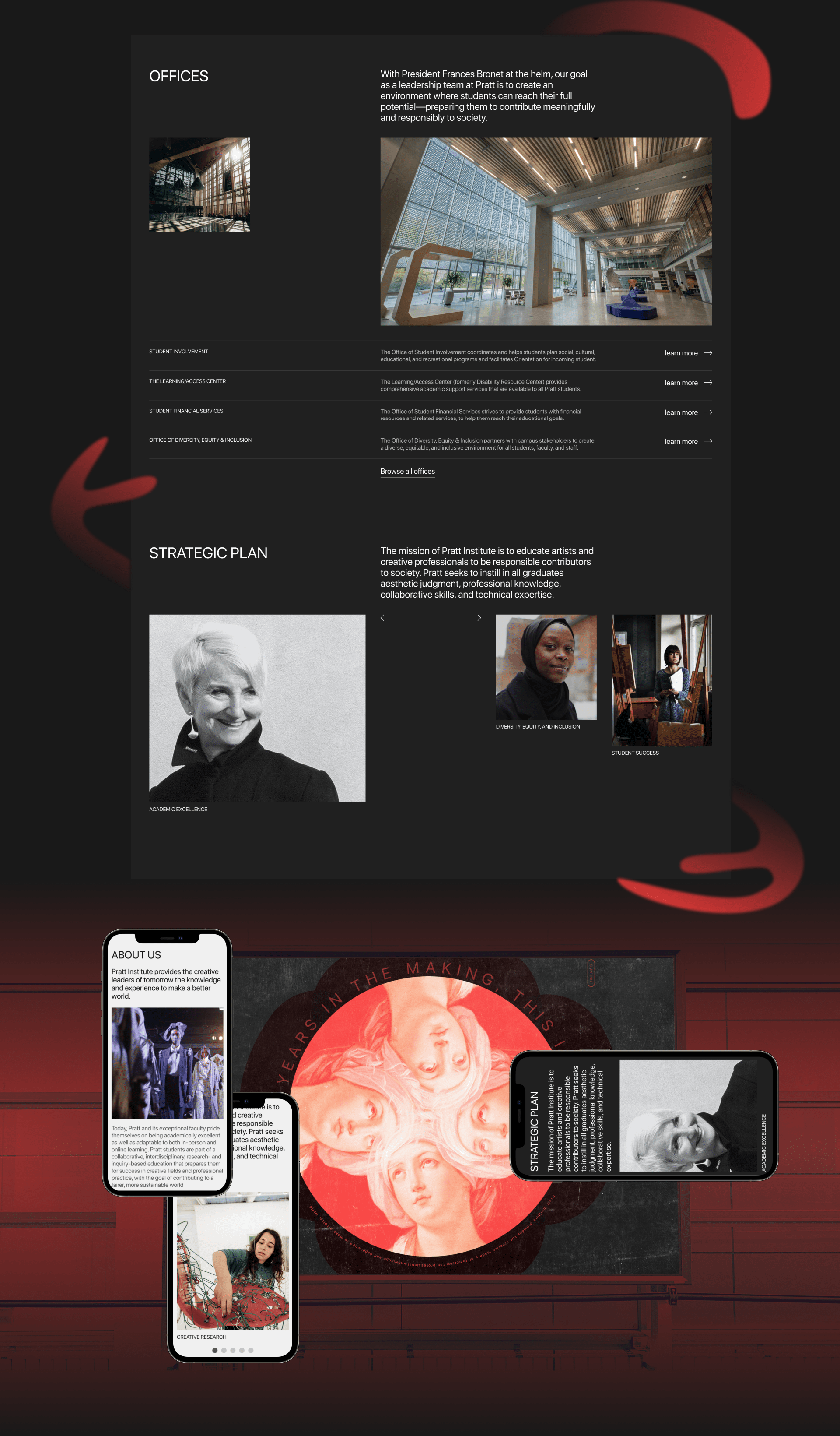 Pratt institute. Сorporate website — Изображение №6 — Интерфейсы, Графика на Dprofile