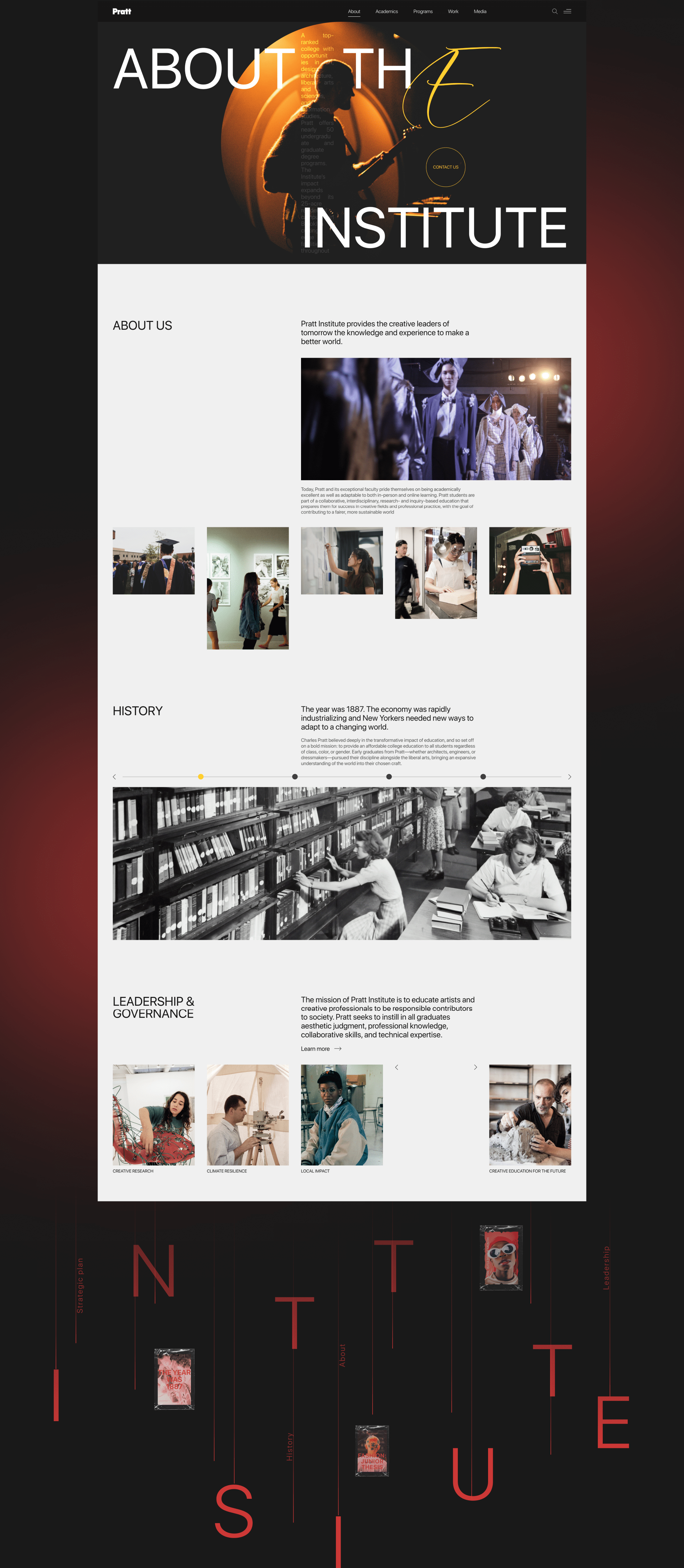 Pratt institute. Сorporate website — Изображение №5 — Интерфейсы, Графика на Dprofile