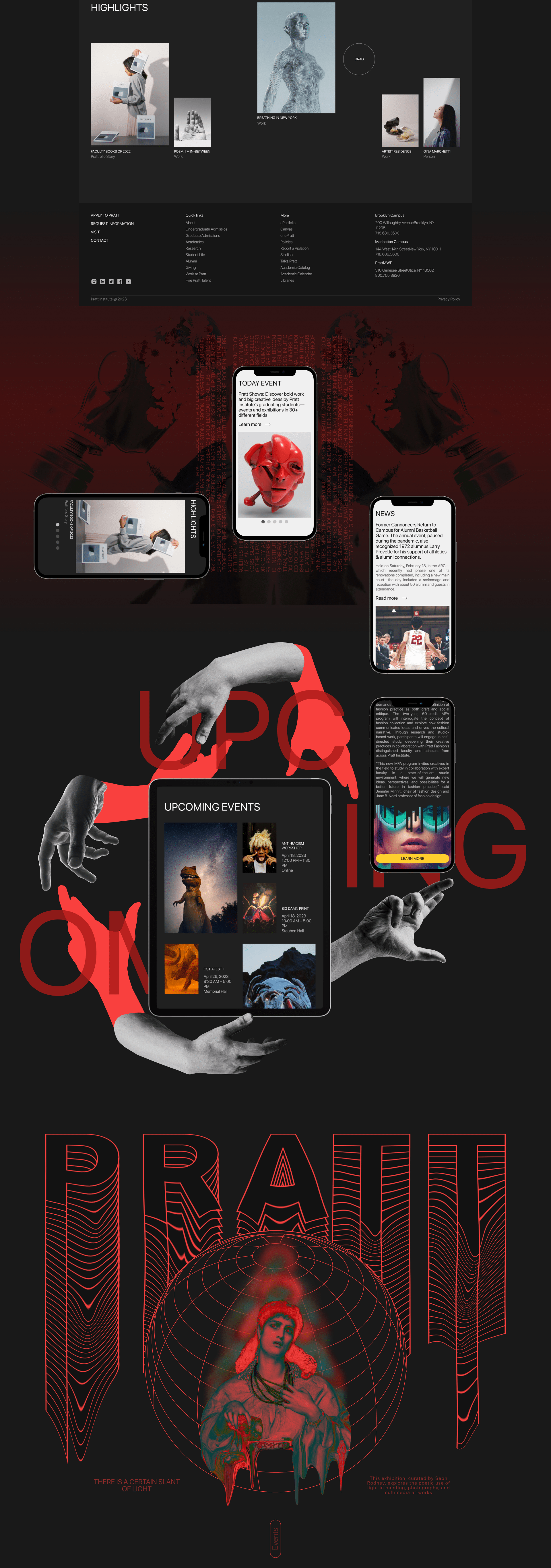 Pratt institute. Сorporate website — Изображение №3 — Интерфейсы, Графика на Dprofile