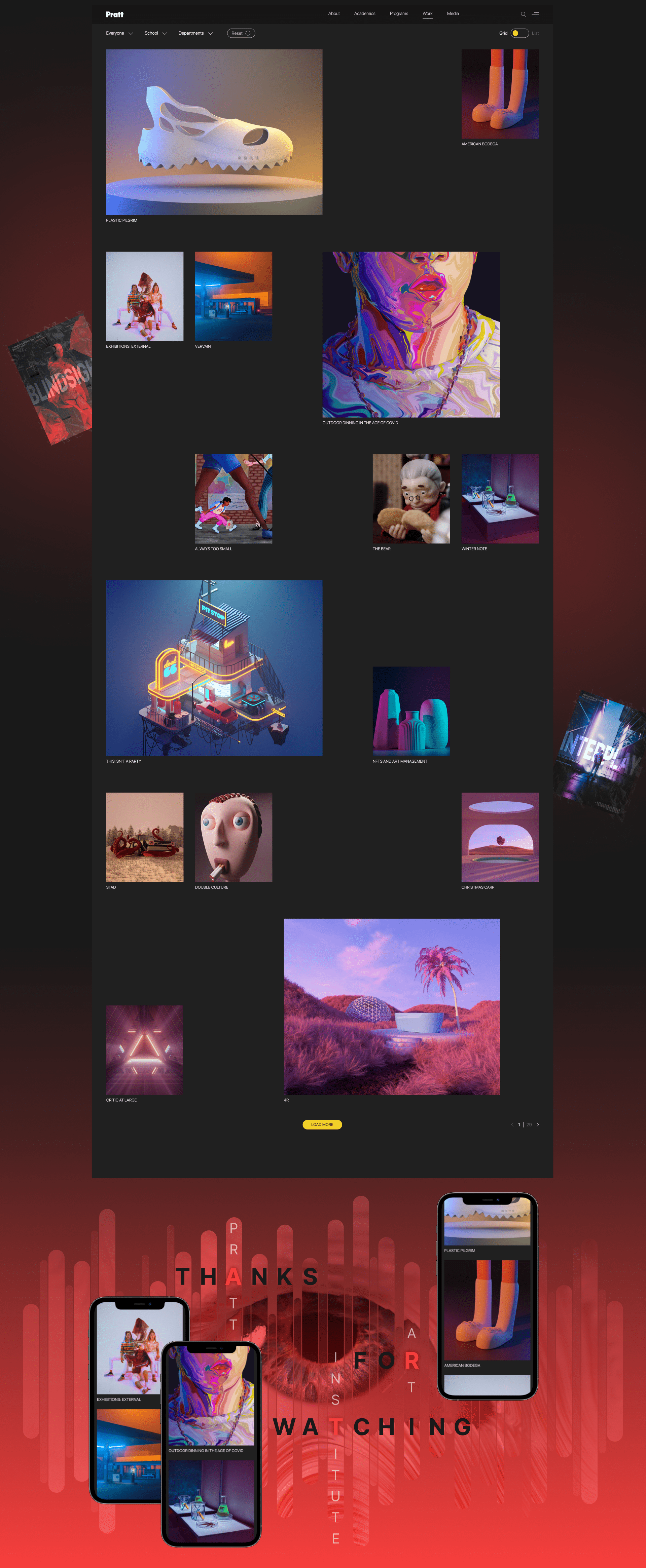 Pratt institute. Сorporate website — Изображение №10 — Интерфейсы, Графика на Dprofile