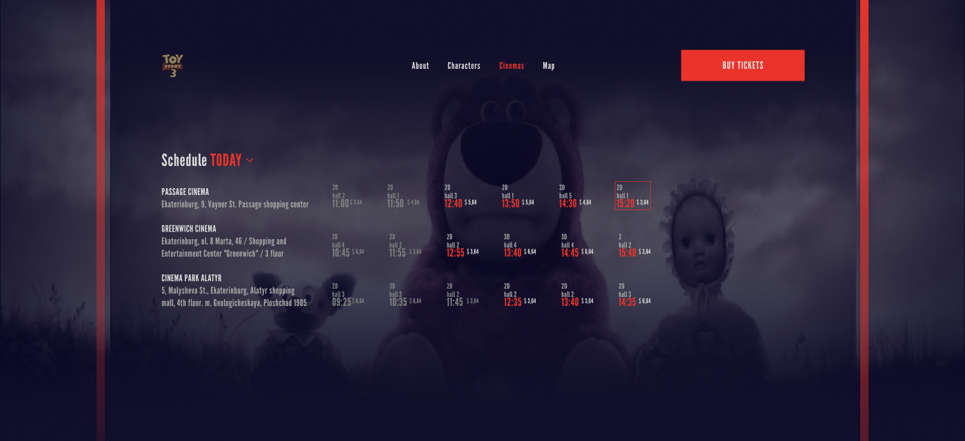 Toy story 3 - Landing Page — Изображение №9 — Интерфейсы на Dprofile
