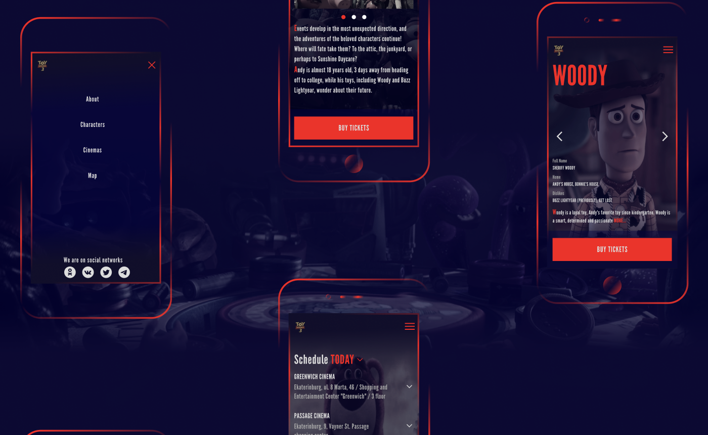 Toy story 3 - Landing Page — Изображение №16 — Интерфейсы на Dprofile