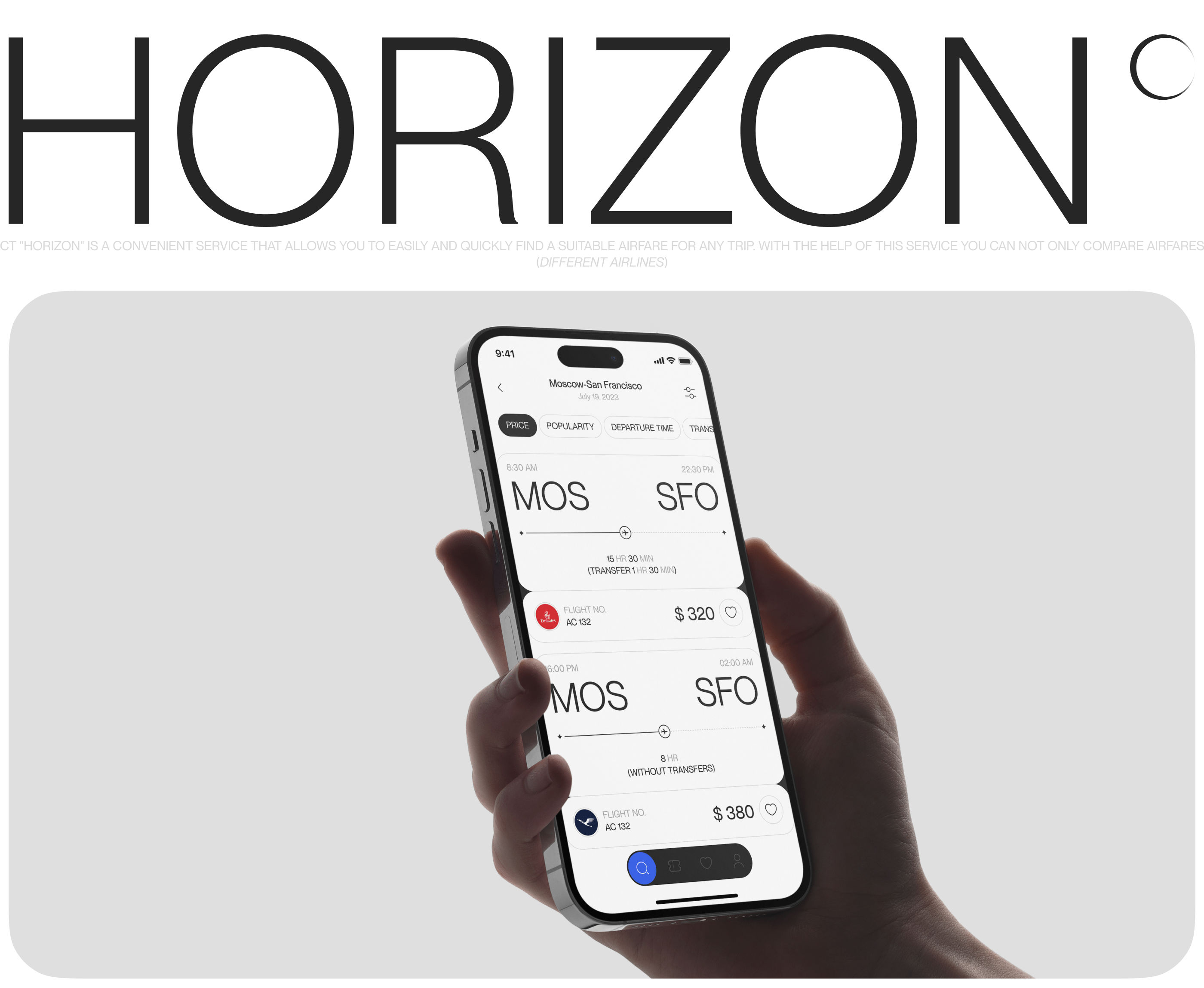 Horizon – Mobile App — Изображение №1 — Интерфейсы, Брендинг на Dprofile
