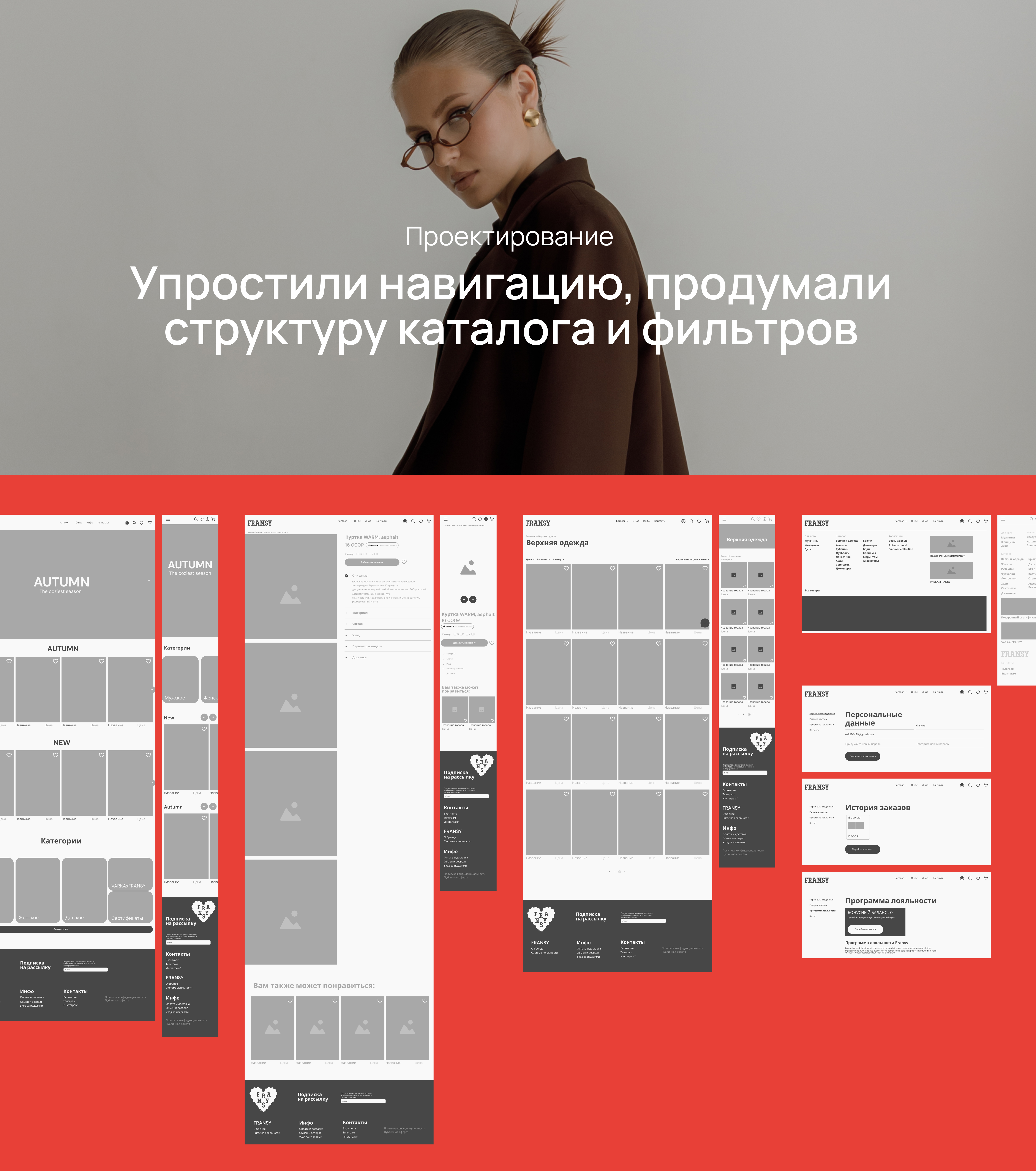 Сайт для интернет-магазина одежды Fransy — Изображение №3 — Интерфейсы на Dprofile