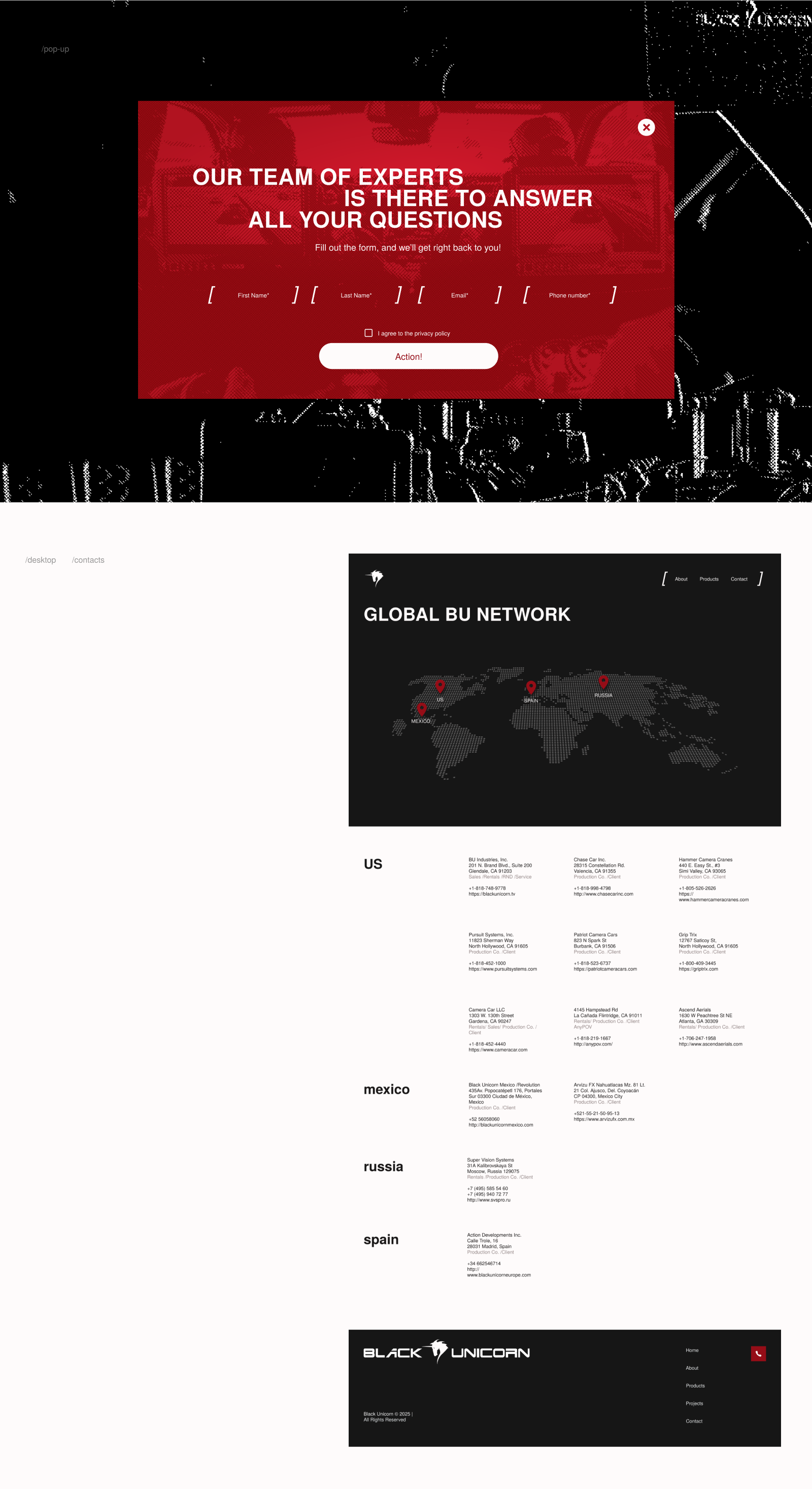 Дизайн сайта / Black Unicorn — Изображение №3 — Интерфейсы, Графика на Dprofile