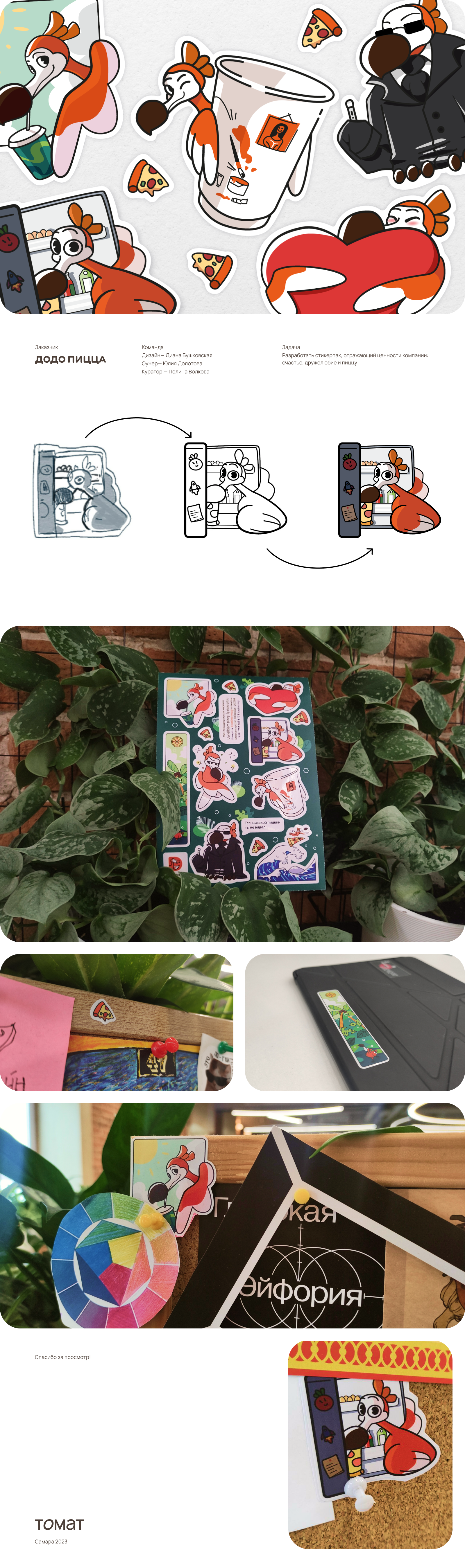 Стикерпак для Додо Пиццы — Изображение №1 — Иллюстрация, Графика на Dprofile