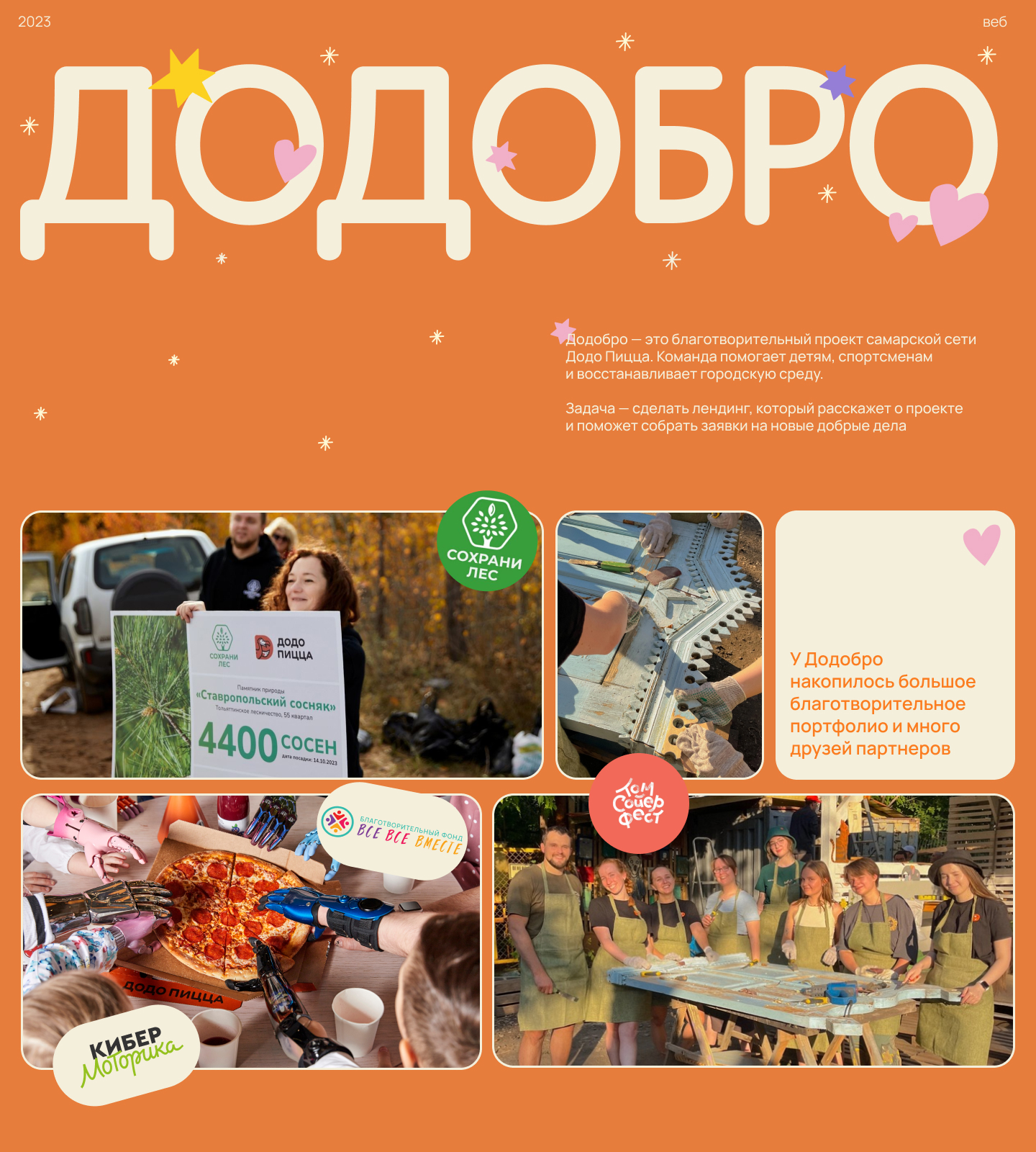 Лендинг для Додоблаготворительности — Изображение №1 — Интерфейсы, Брендинг на Dprofile