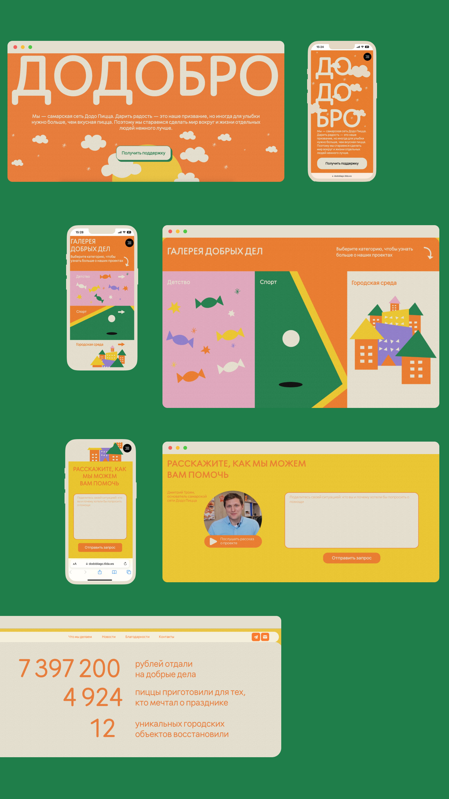 Лендинг для Додоблаготворительности — Изображение №4 — Интерфейсы, Брендинг на Dprofile