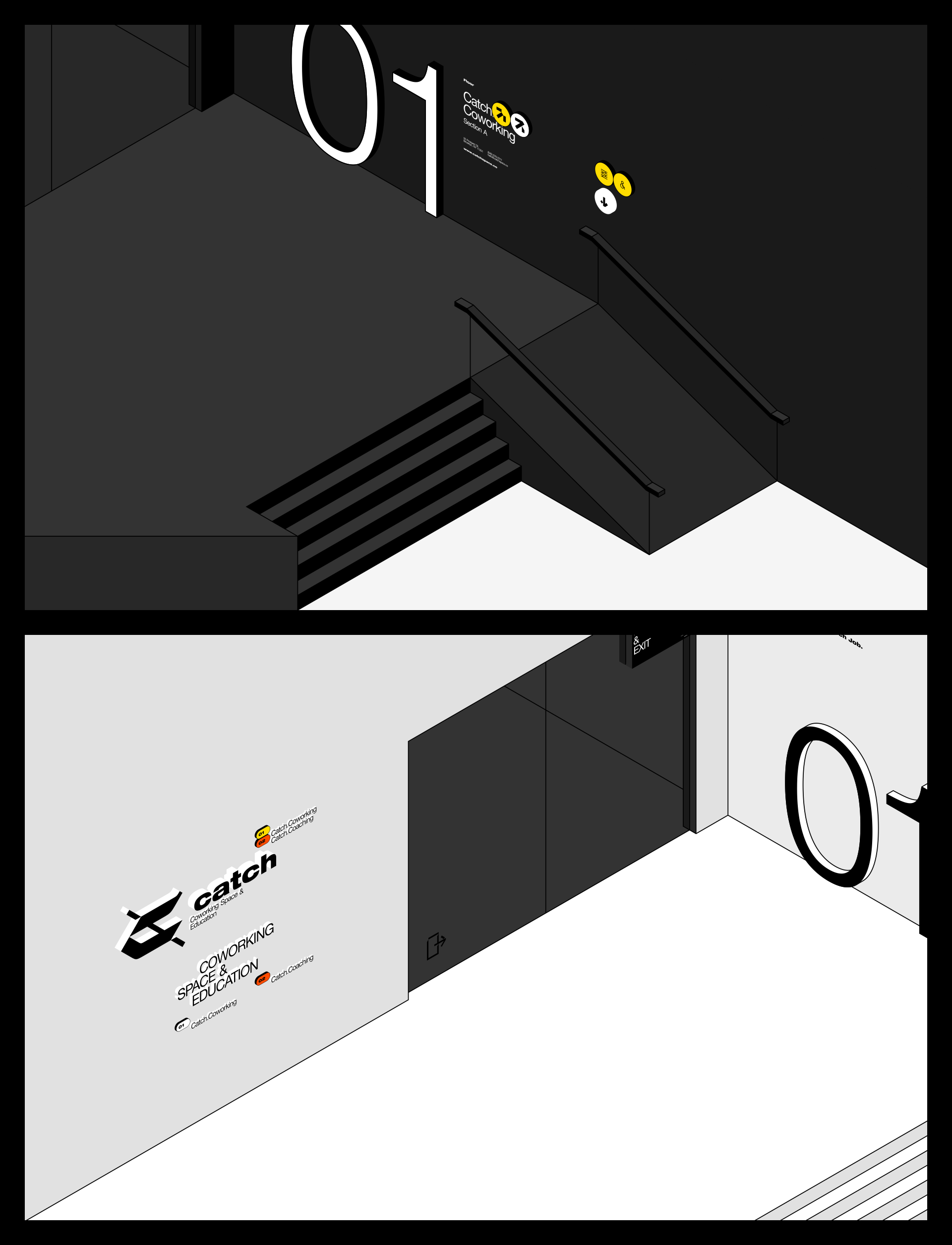 Catch — Wayfinding System Concept — Изображение №13 — Брендинг, Графика на Dprofile