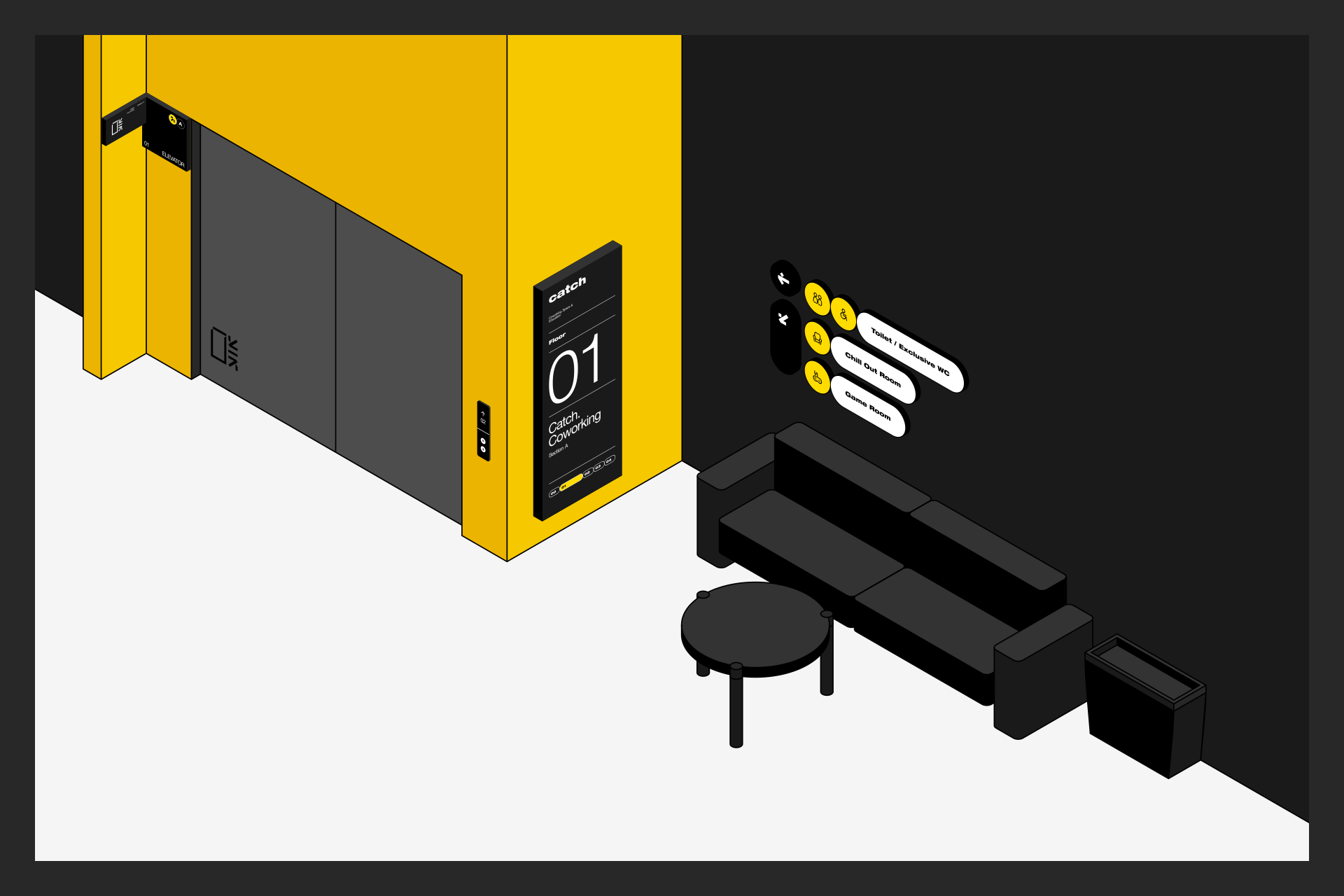 Catch — Wayfinding System Concept — Изображение №16 — Брендинг, Графика на Dprofile