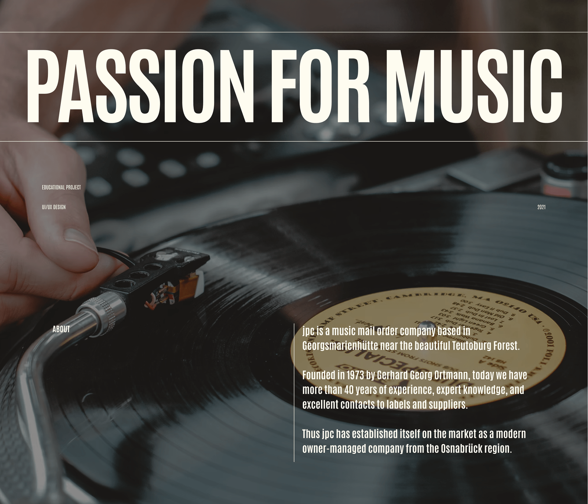 Redesign Passion for Music — Изображение №1 — Интерфейсы, Анимация на Dprofile