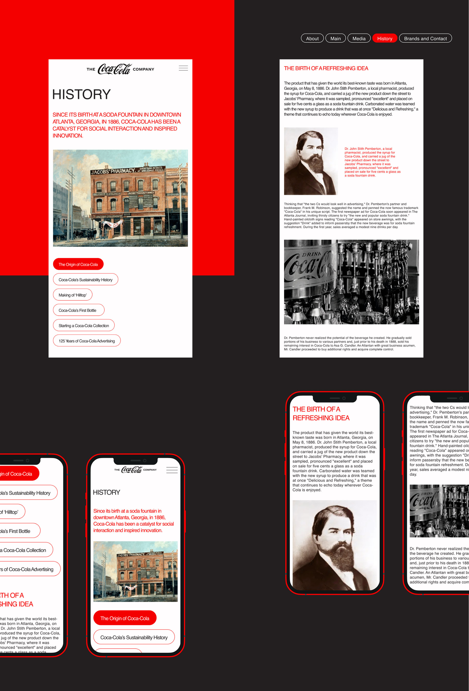 CORPORATE WEBSITE The Coca-Cola Company — Изображение №6 — Интерфейсы на Dprofile