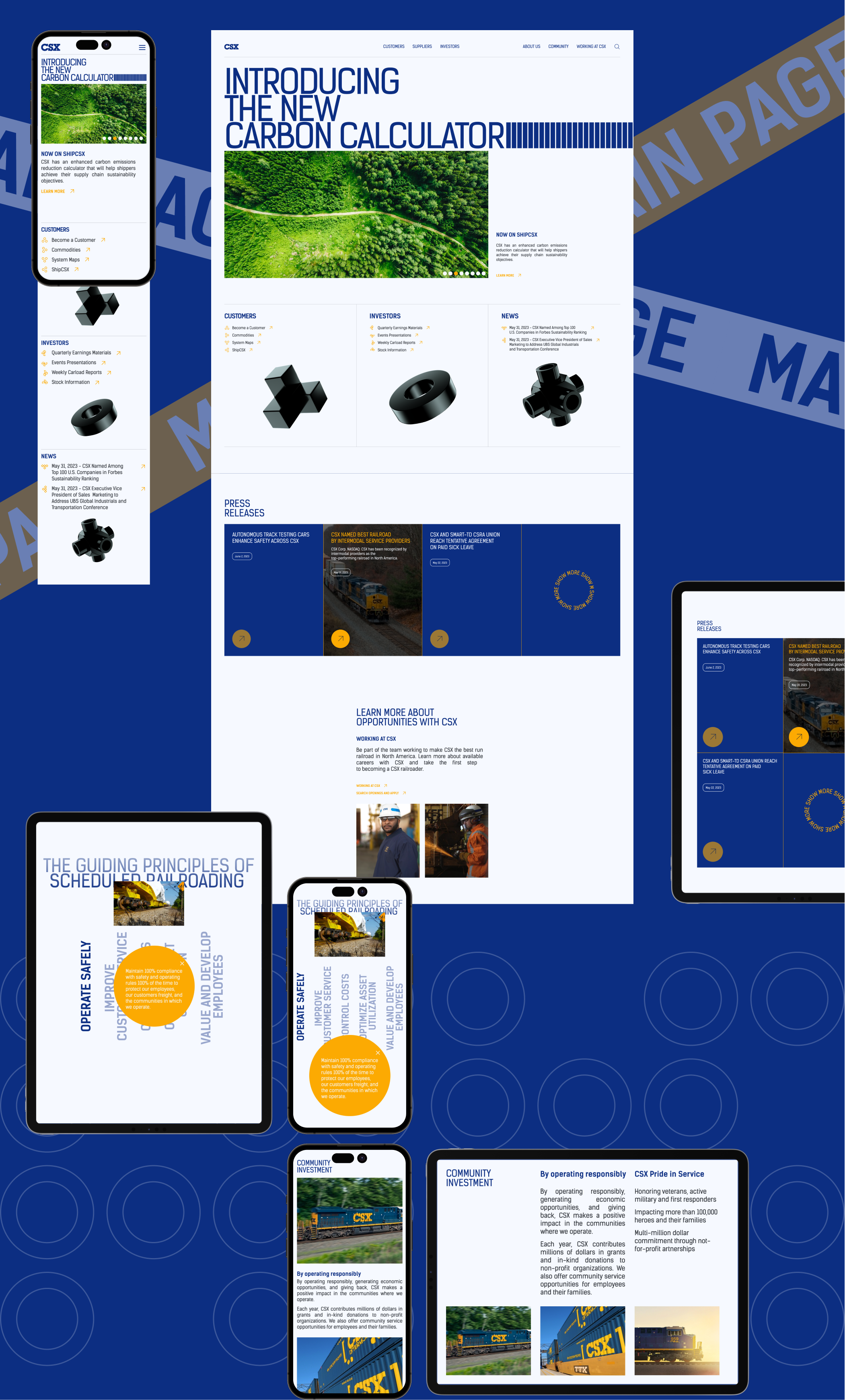 REDESIGN WEBSITE CSX Cargo transportation — Изображение №2 — Интерфейсы, Брендинг на Dprofile