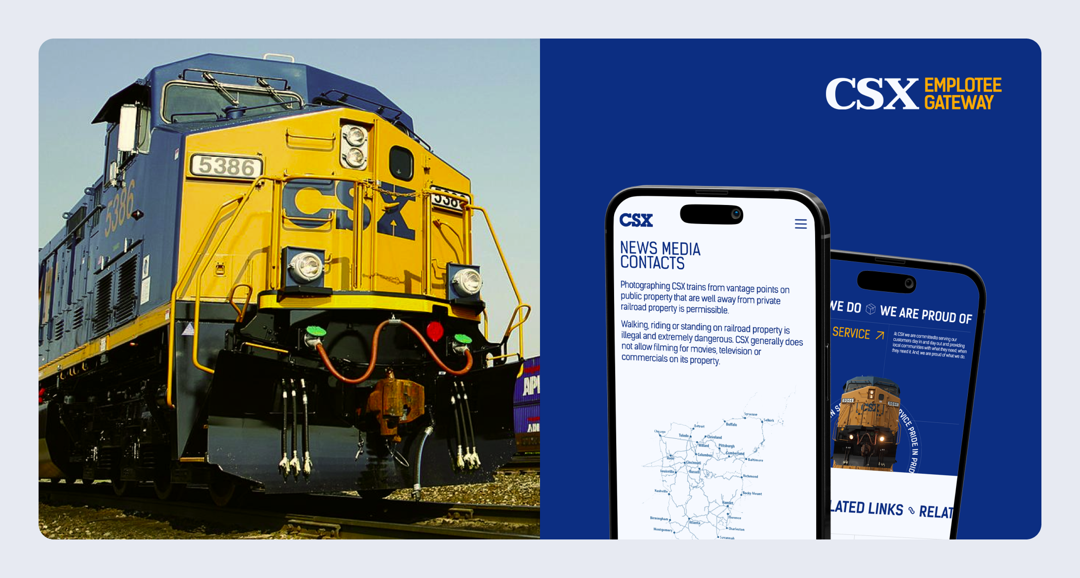 REDESIGN WEBSITE CSX Cargo transportation — Изображение №5 — Интерфейсы, Брендинг на Dprofile
