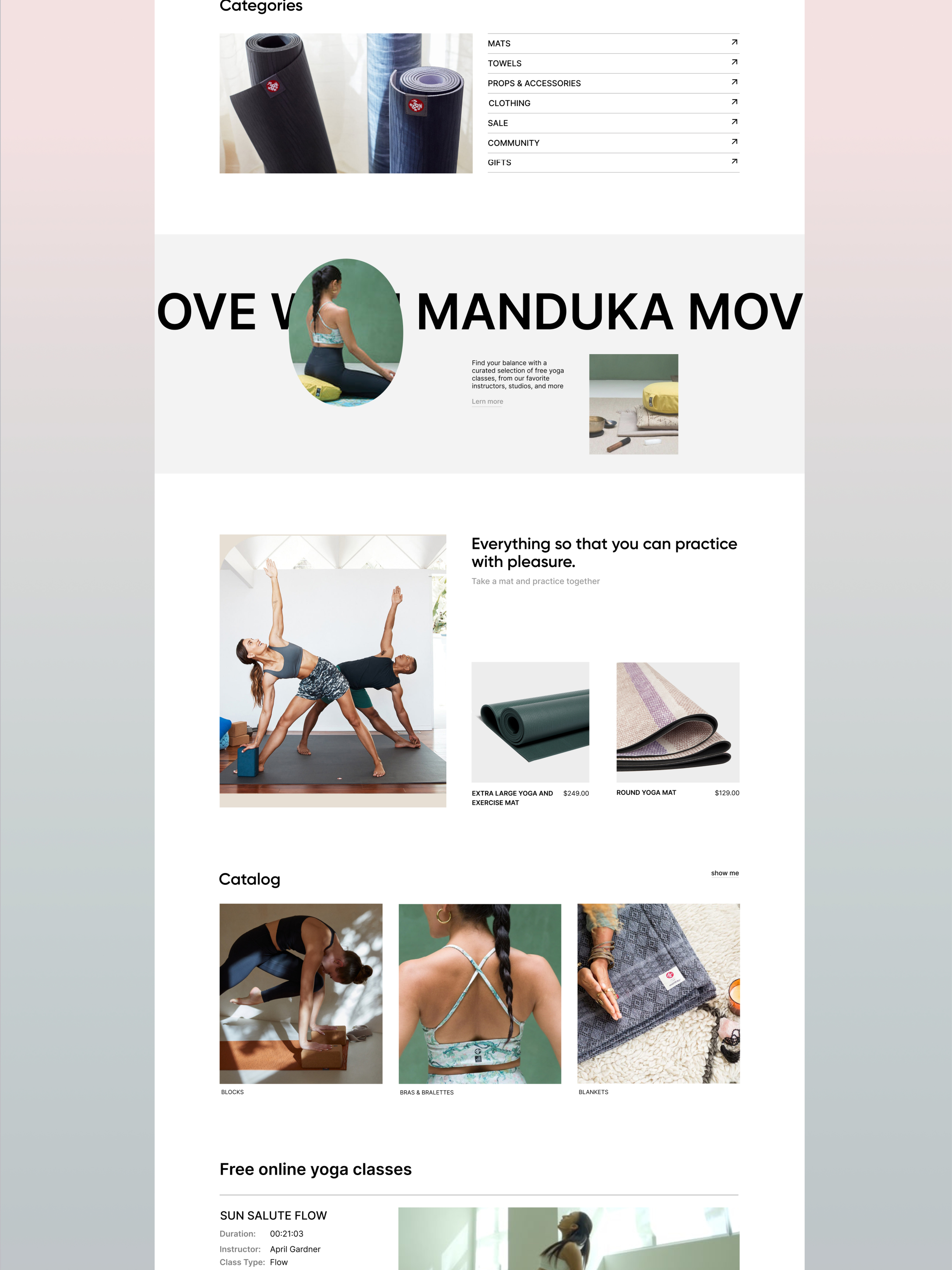 MANDUKA. E-Commerce. Redesign. — Изображение №2 — Интерфейсы, Графика на Dprofile
