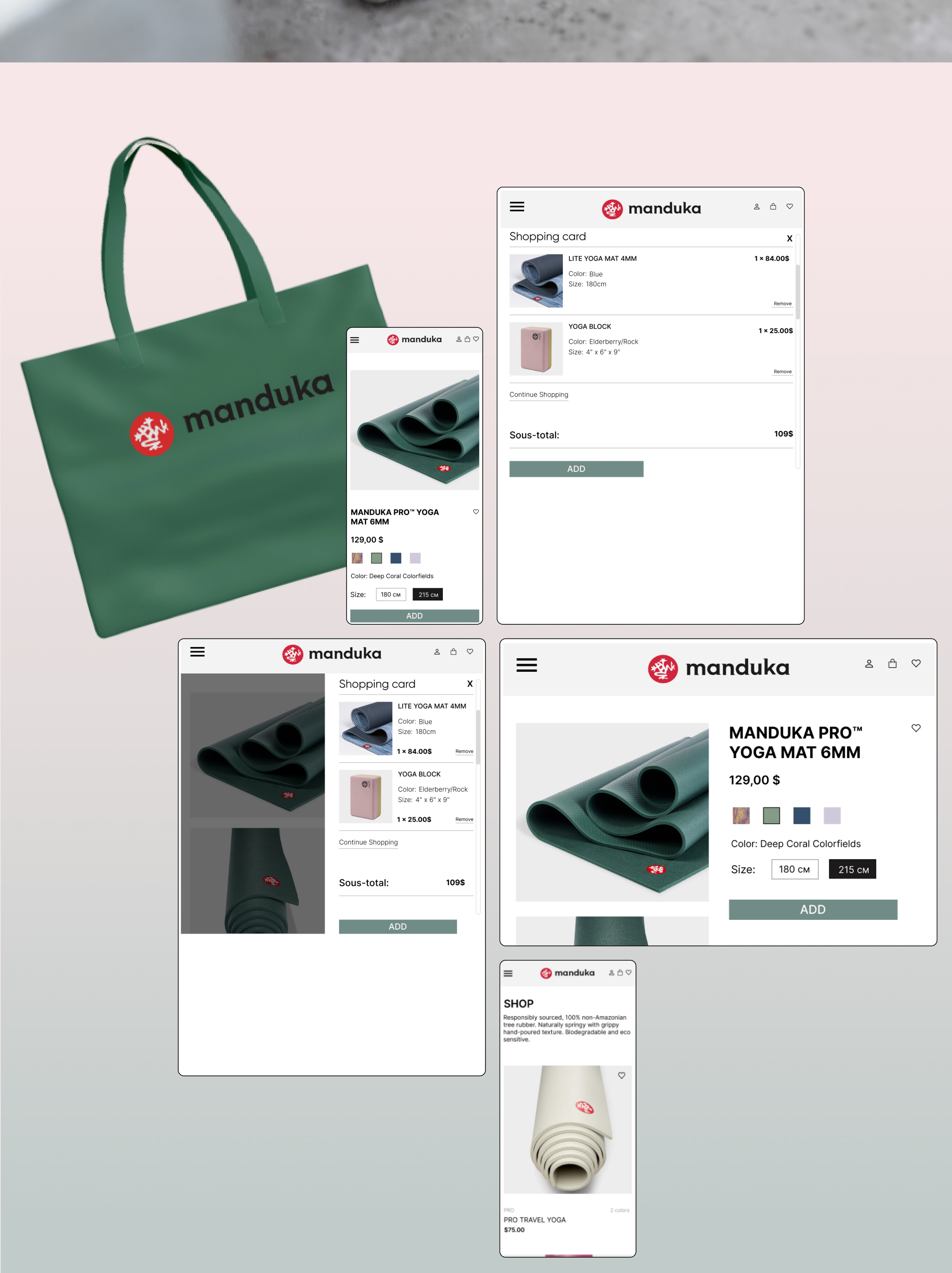MANDUKA. E-Commerce. Redesign. — Изображение №9 — Интерфейсы, Графика на Dprofile