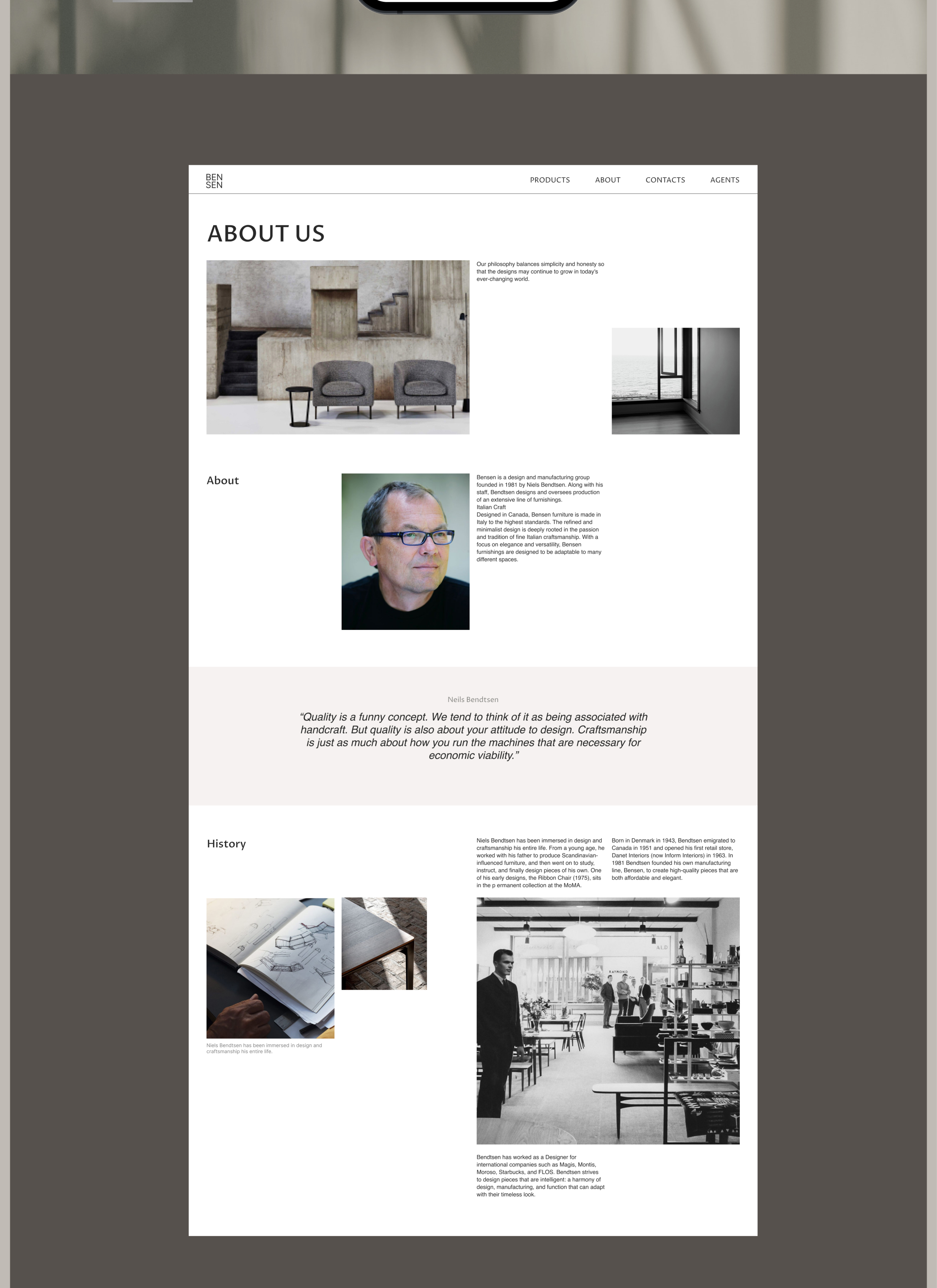 BENSEN. Corporate site. Redesign — Изображение №3 — Интерфейсы, Графика на Dprofile