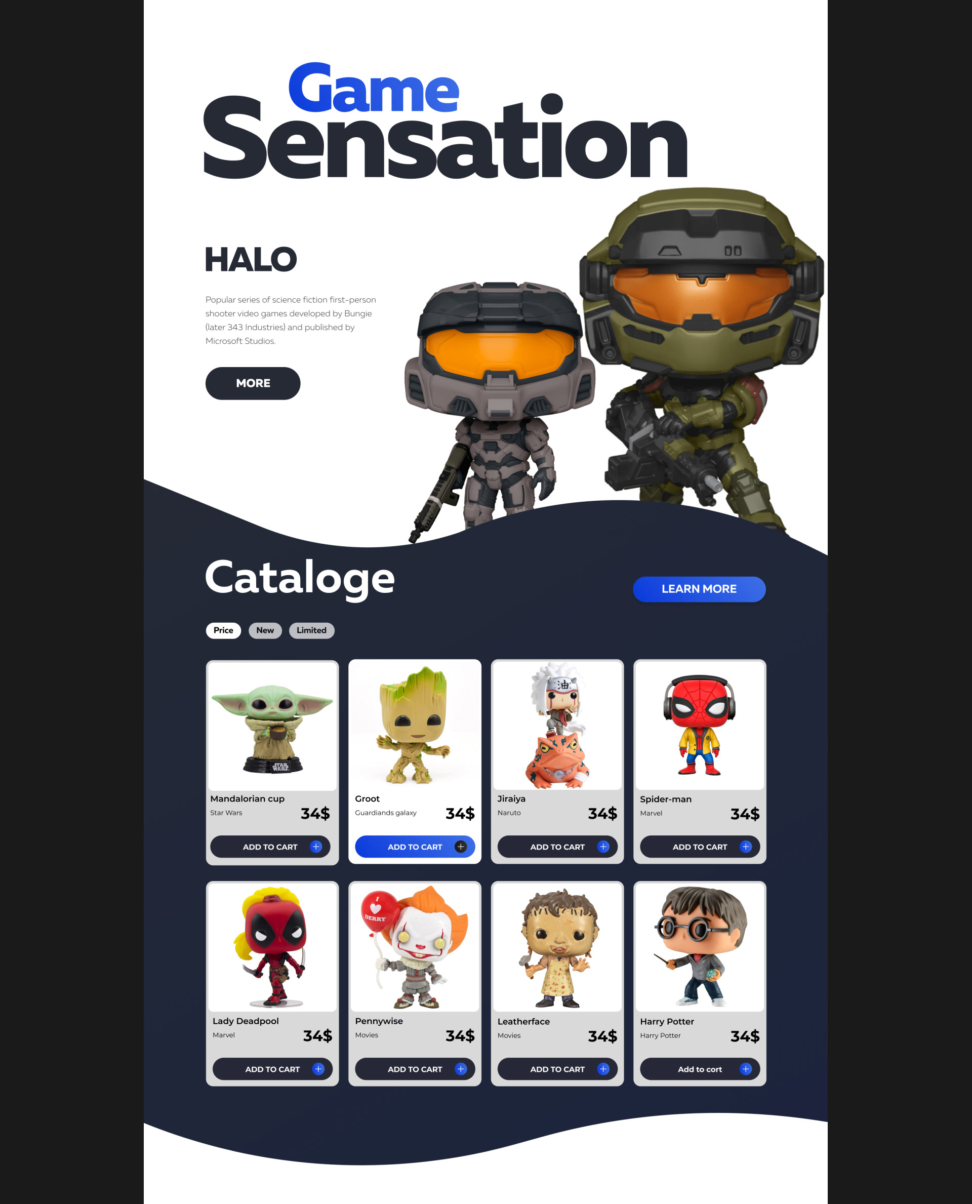 E-commerce Funko | Online store | Web-design — Изображение №4 — Интерфейсы на Dprofile