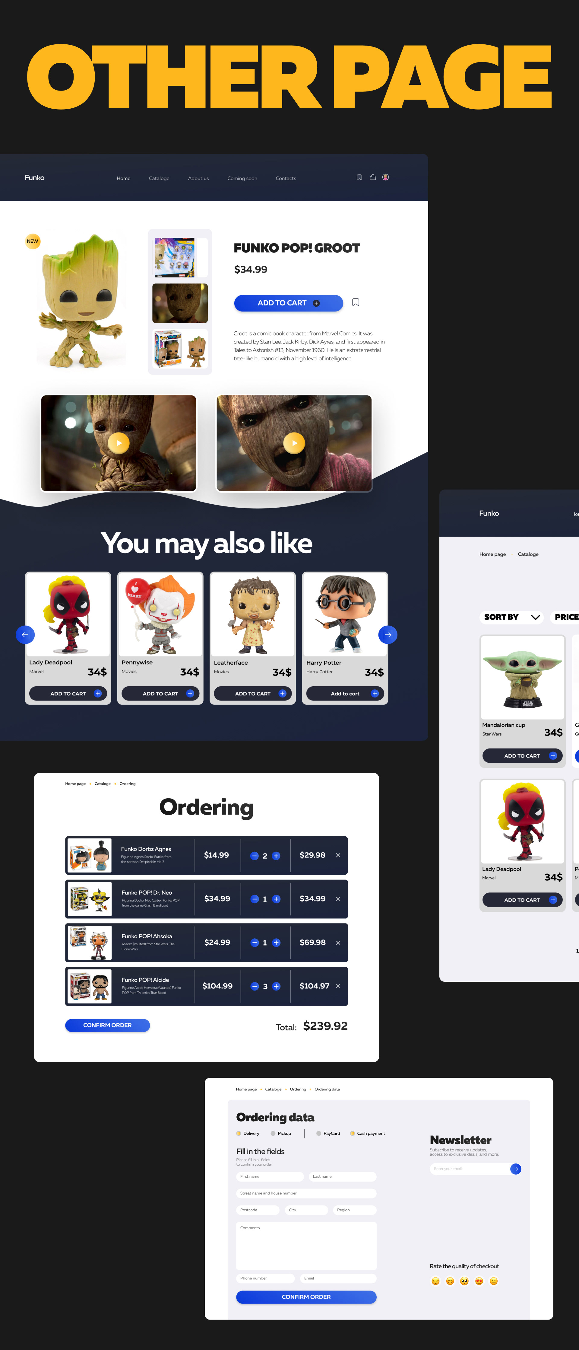 E-commerce Funko | Online store | Web-design — Изображение №11 — Интерфейсы на Dprofile