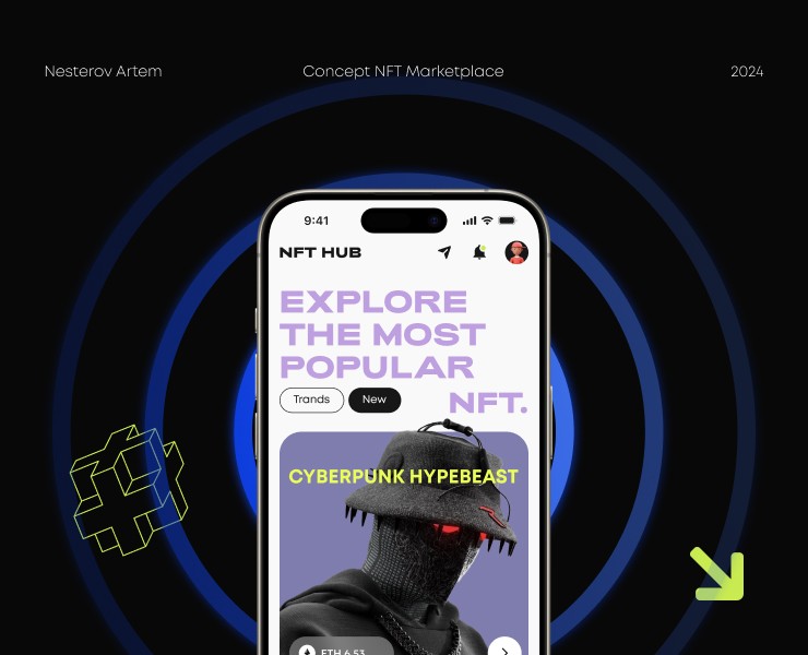 NFT | Mobile App — Интерфейсы на Dprofile