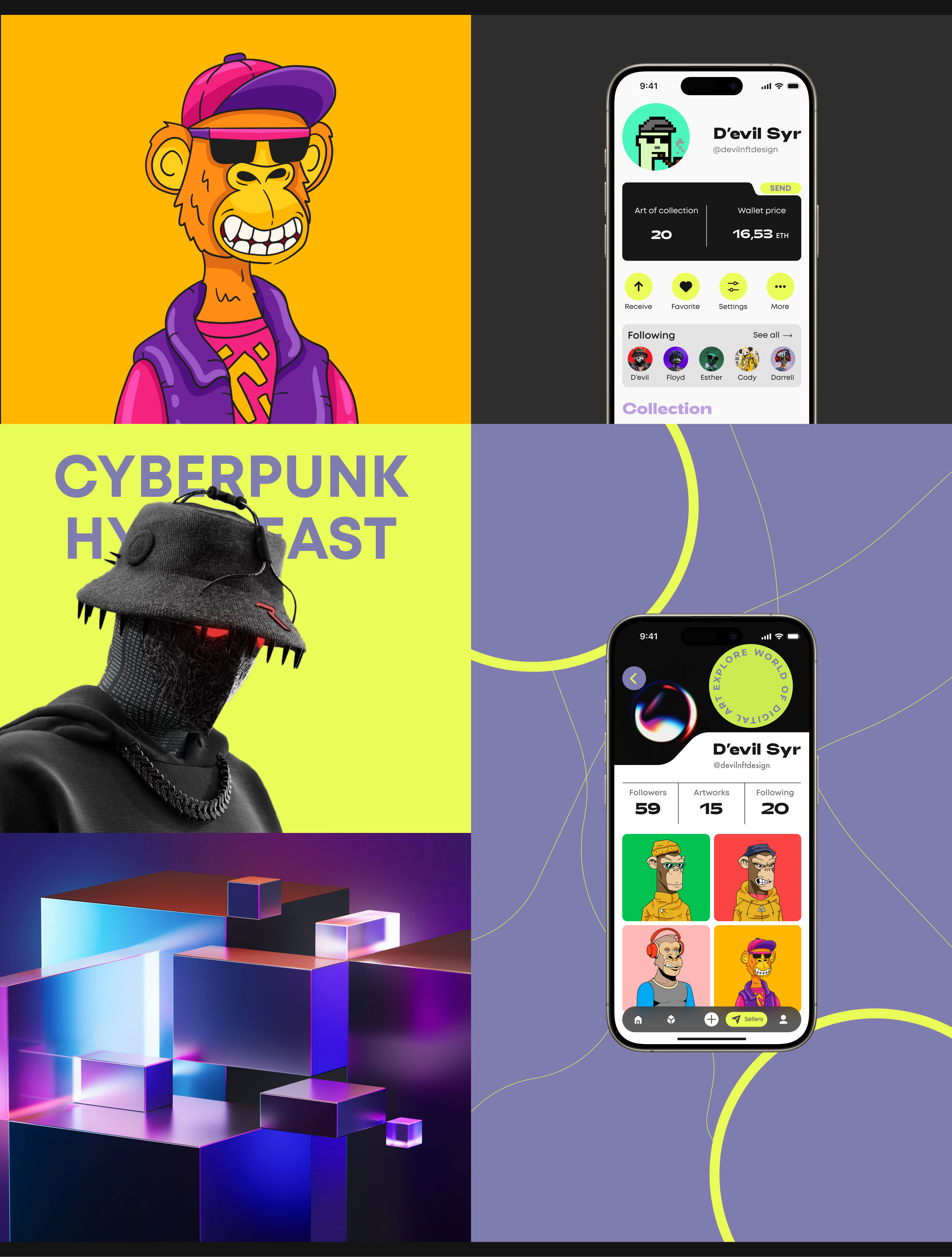 NFT | Mobile App — Изображение №6 — Интерфейсы на Dprofile