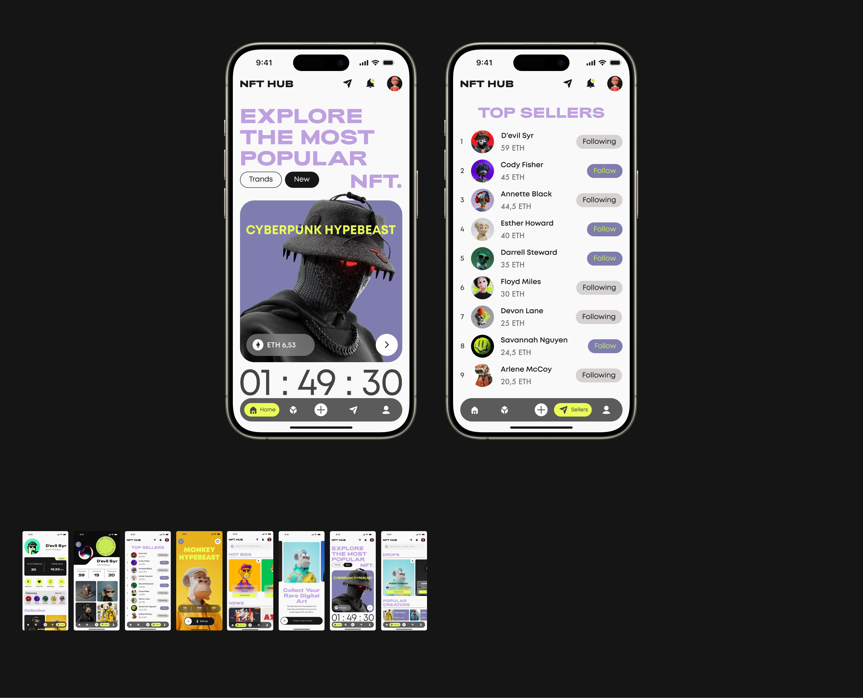 NFT | Mobile App — Изображение №5 — Интерфейсы на Dprofile