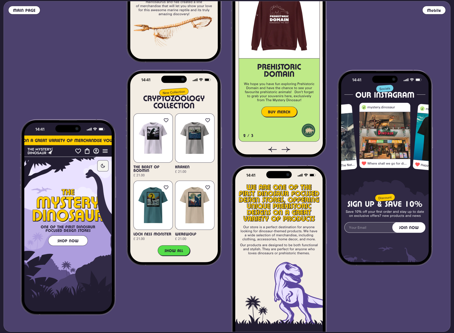 The Mystery Dinosaur. Концепт редизайна — Изображение №4 — Интерфейсы, Графика на Dprofile