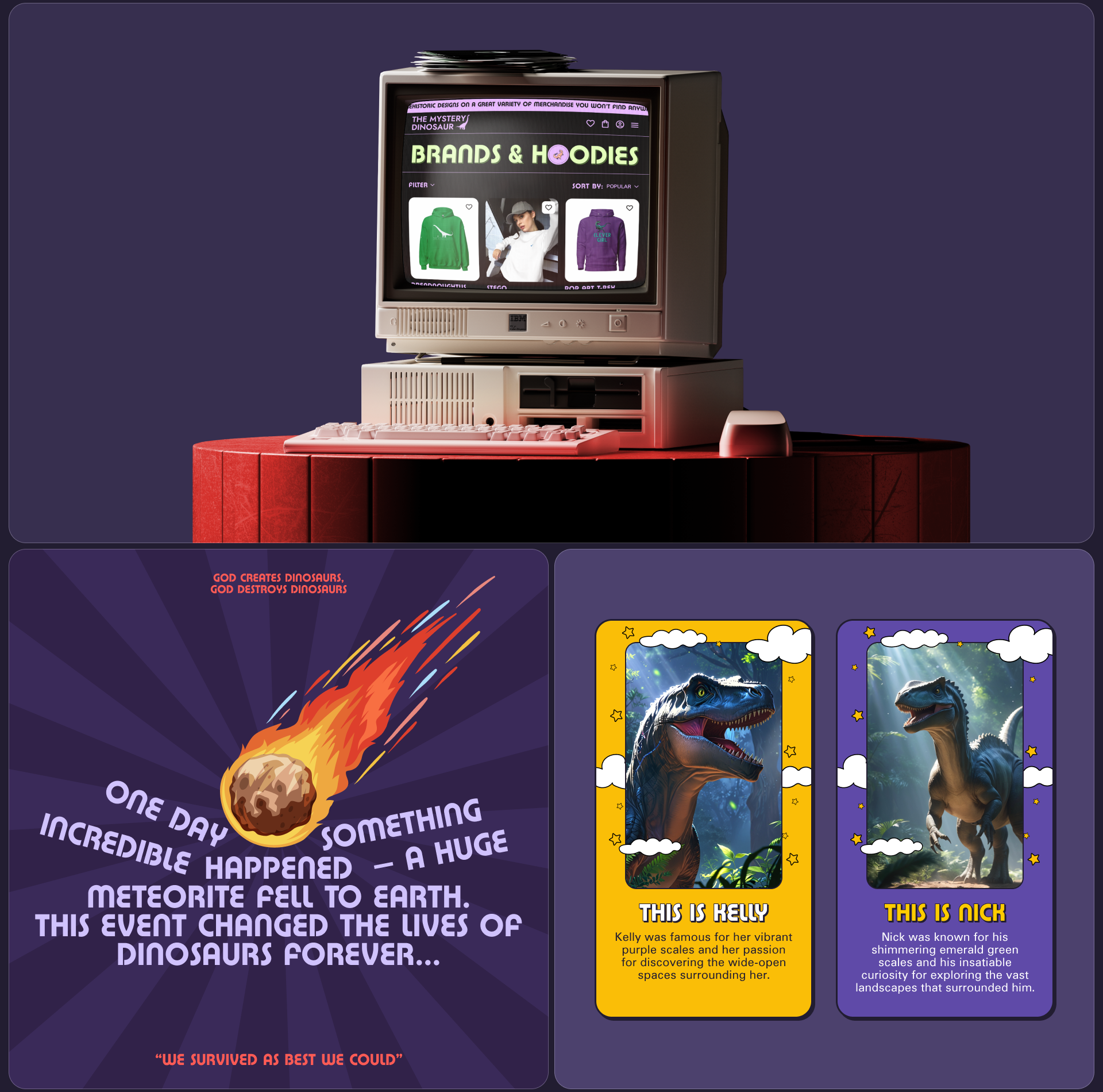 The Mystery Dinosaur. Концепт редизайна — Изображение №7 — Интерфейсы, Графика на Dprofile