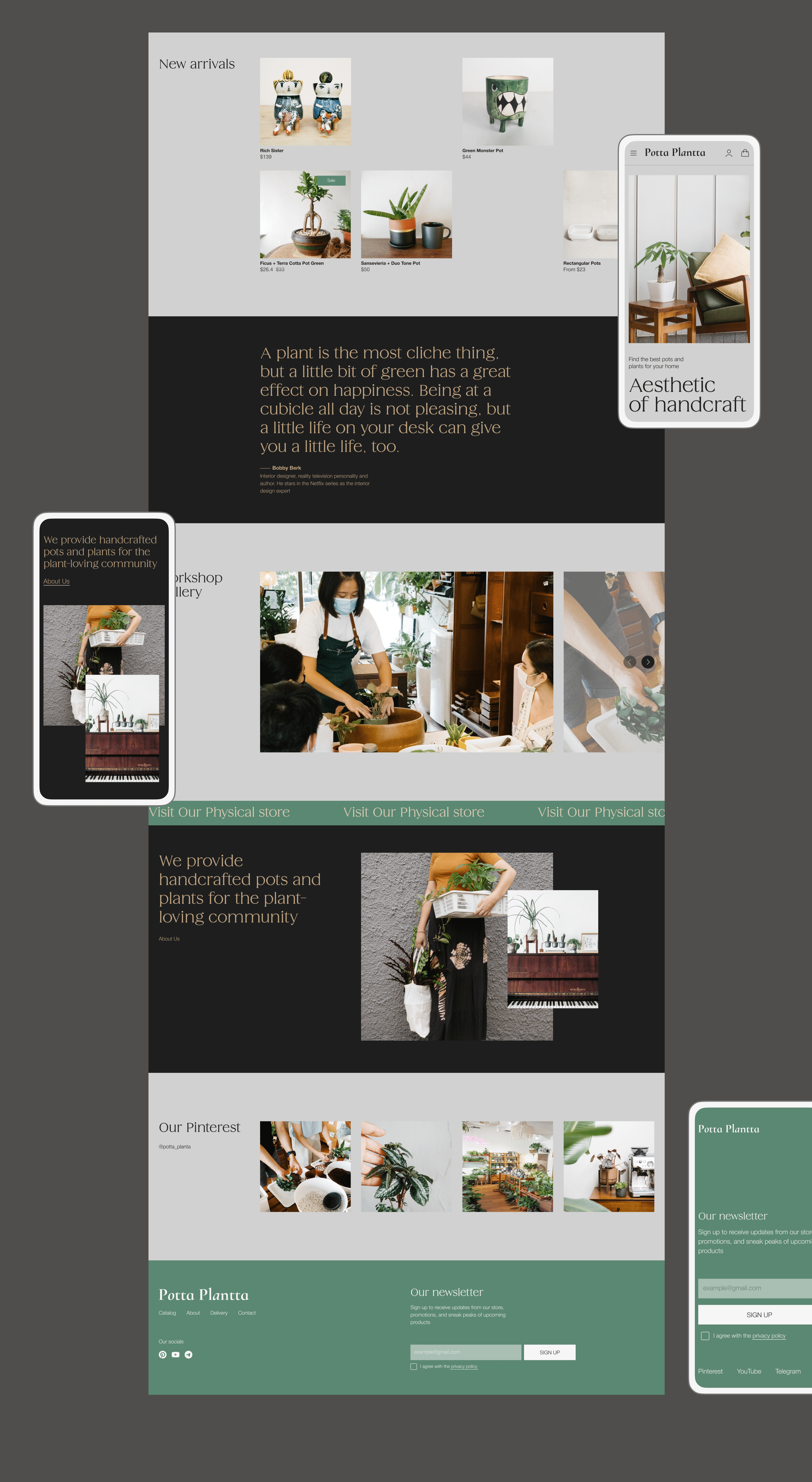 Potta Plantta | e-commerce — Изображение №4 — Интерфейсы на Dprofile