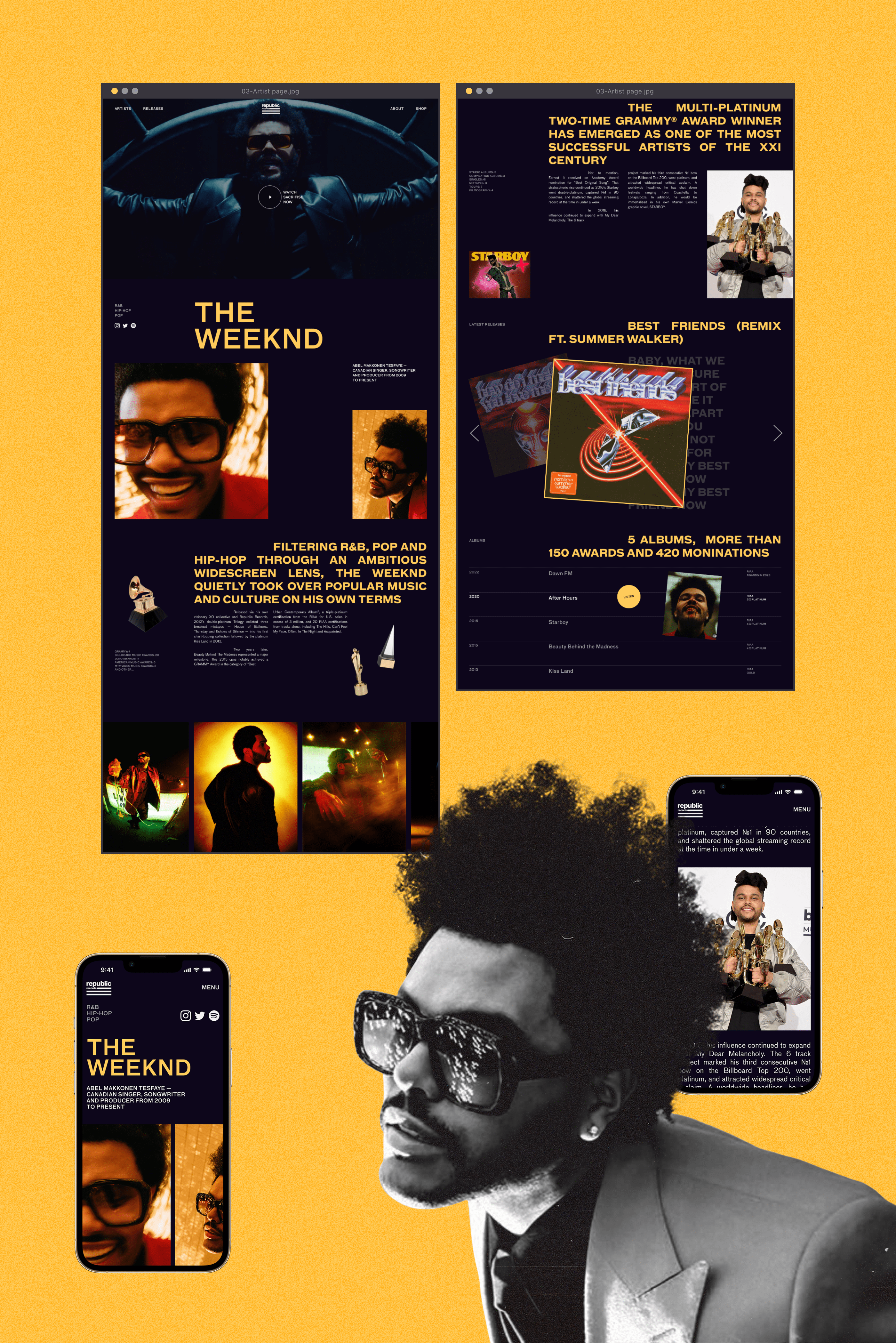 Republic Records | corporate website — Изображение №10 — Интерфейсы на Dprofile