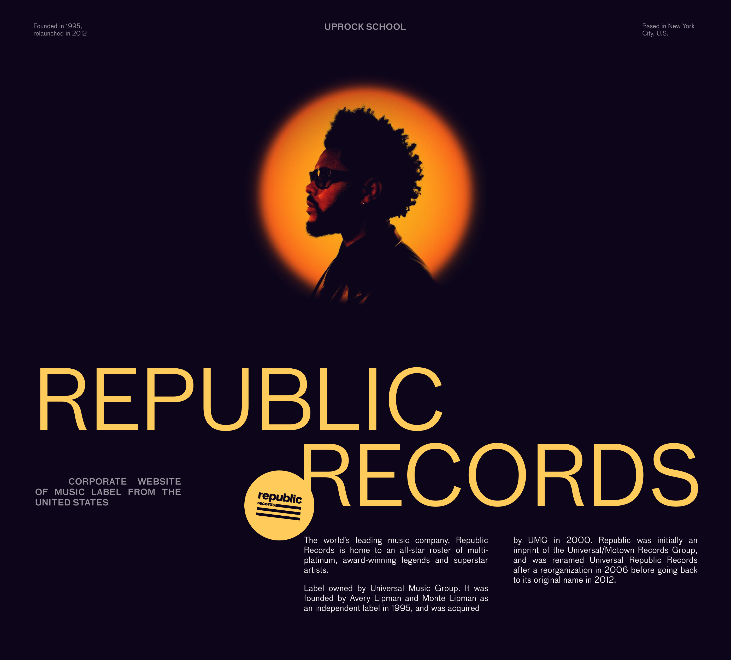 Republic Records | corporate website — Изображение №1 — Интерфейсы на Dprofile