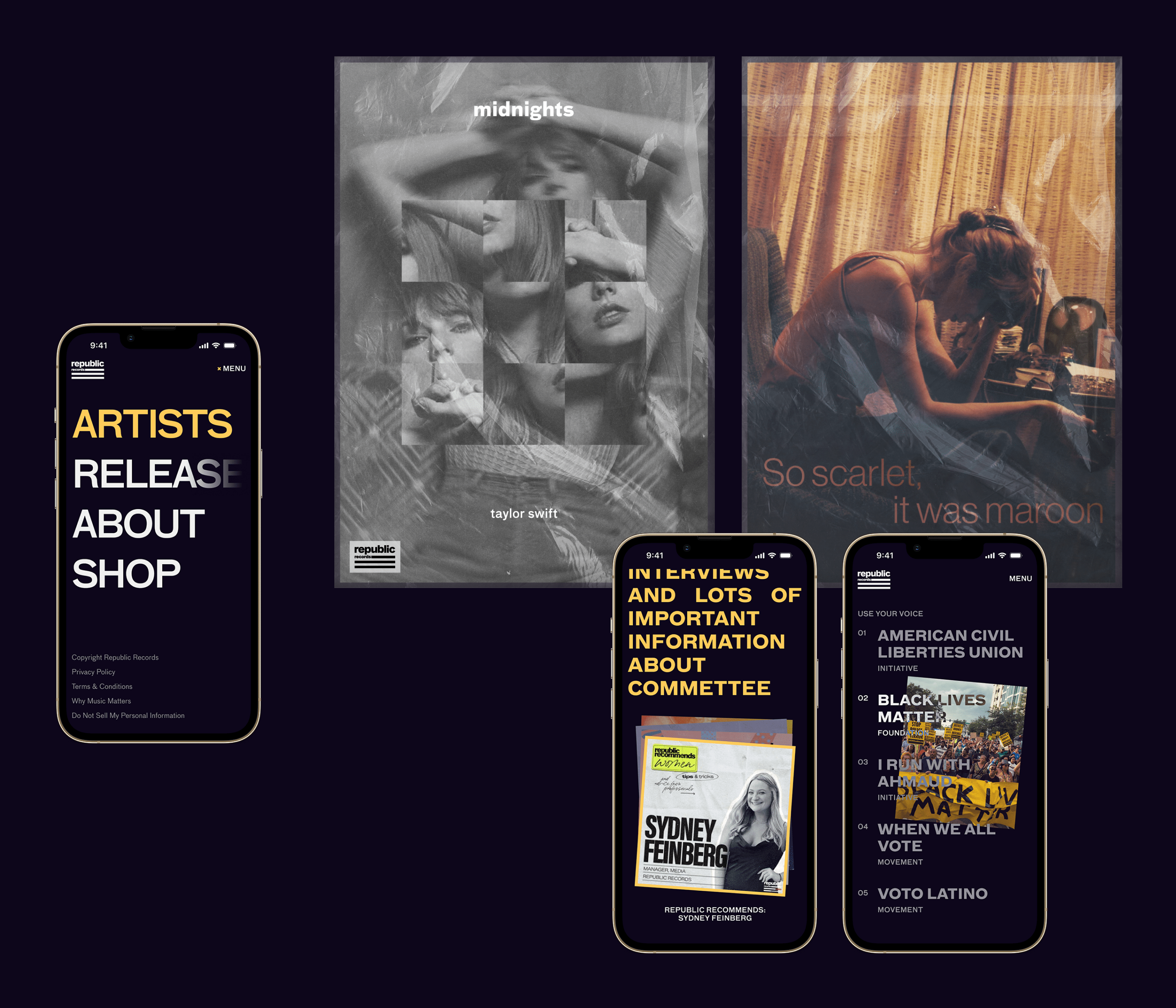 Republic Records | corporate website — Изображение №6 — Интерфейсы на Dprofile