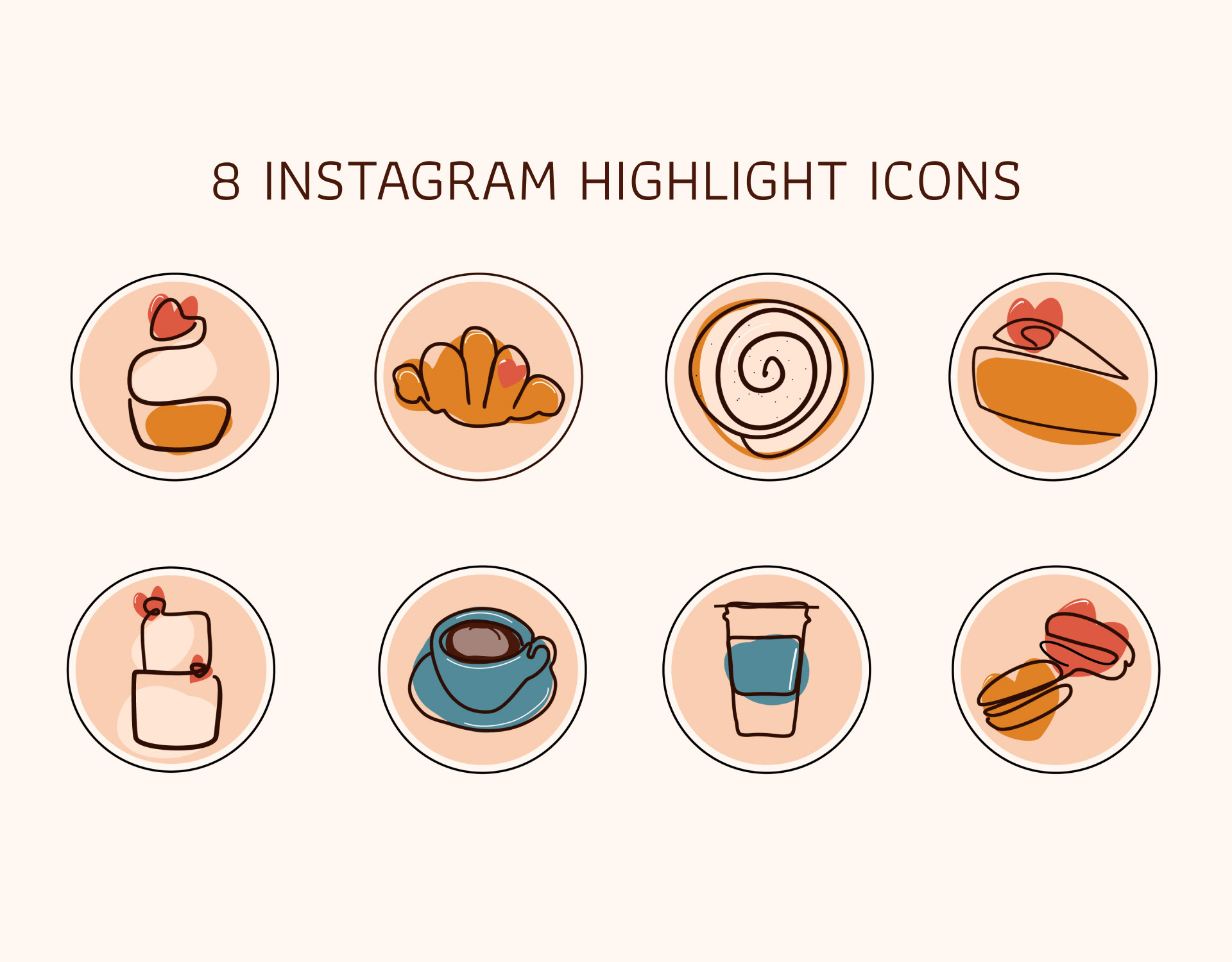 Bakery Instagram highlight icons — Изображение №1 — Брендинг, Графика на Dprofile