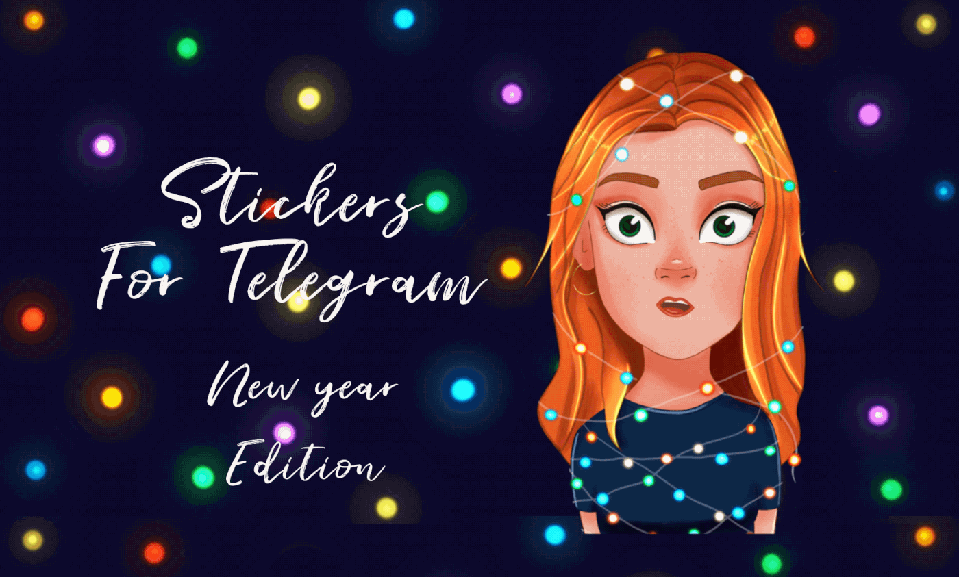 Stickerpack for telegram, new years edition — Изображение №1 — Иллюстрация на Dprofile