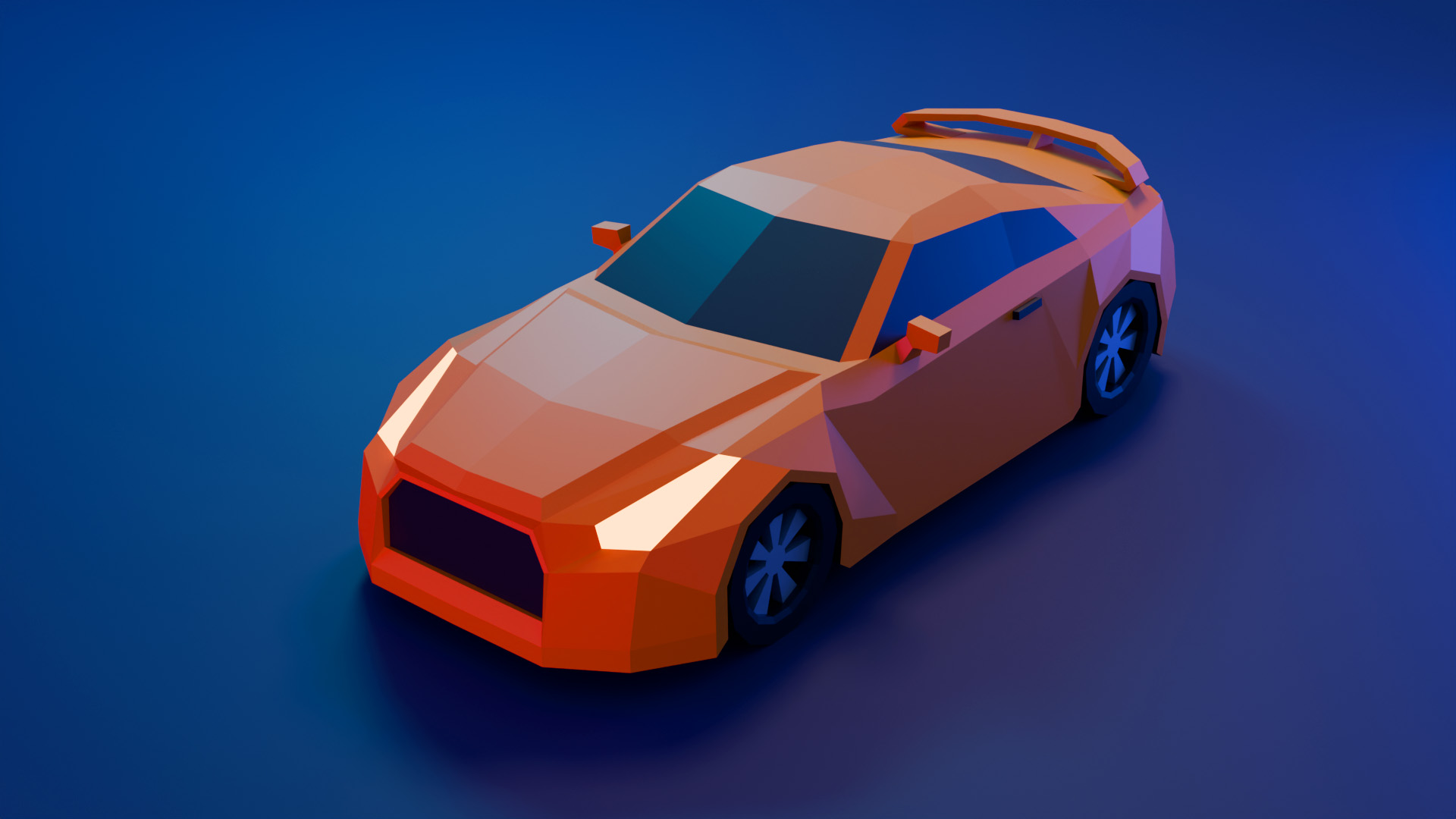 3d Low poly машина — Изображение №1 — Иллюстрация, 3D на Dprofile