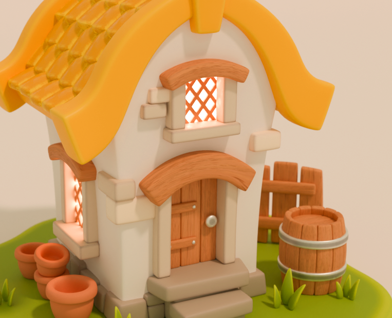 Стилизованный дом — Иллюстрация, 3D на Dprofile