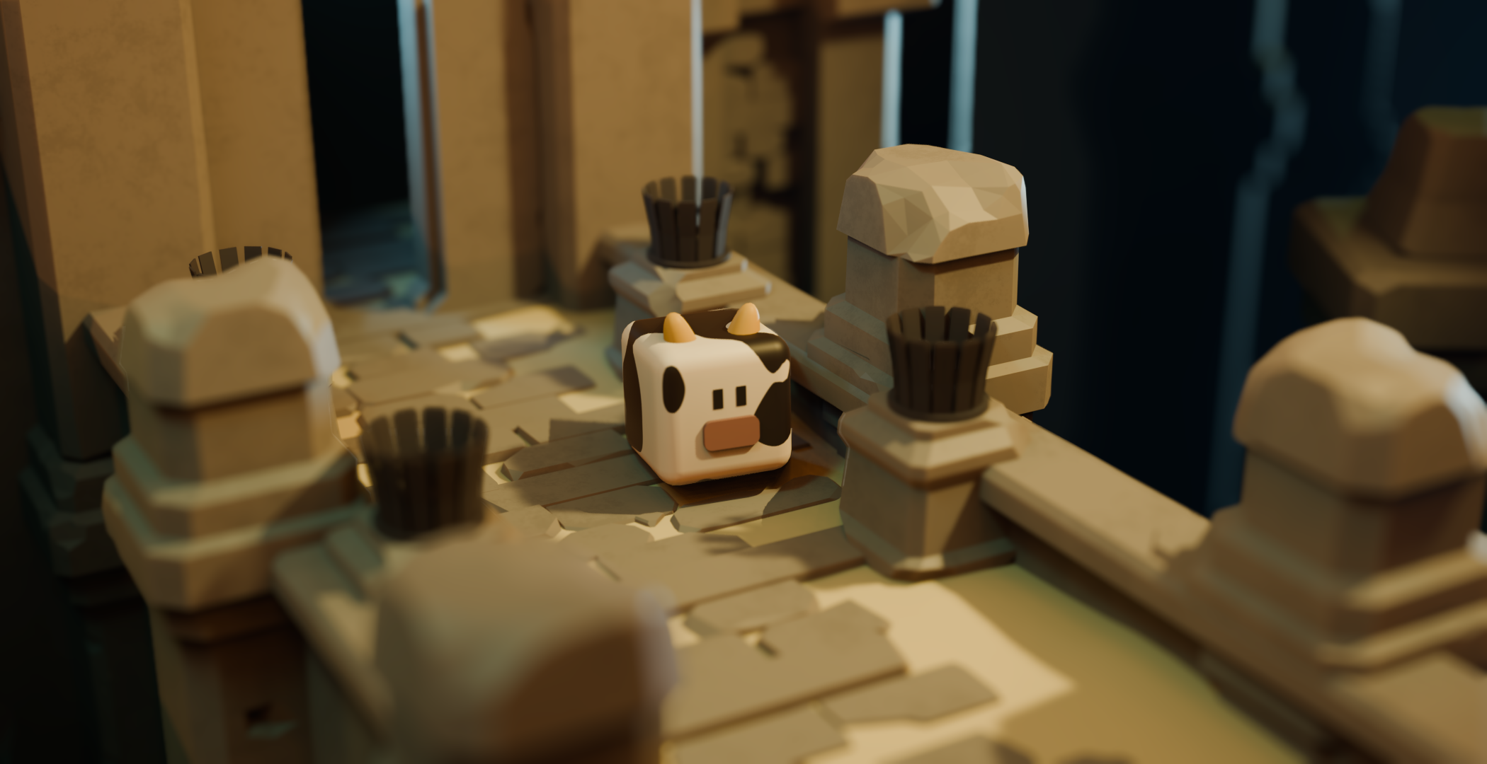 3d стилизованное подземелье — Изображение №1 — Иллюстрация, 3D на Dprofile