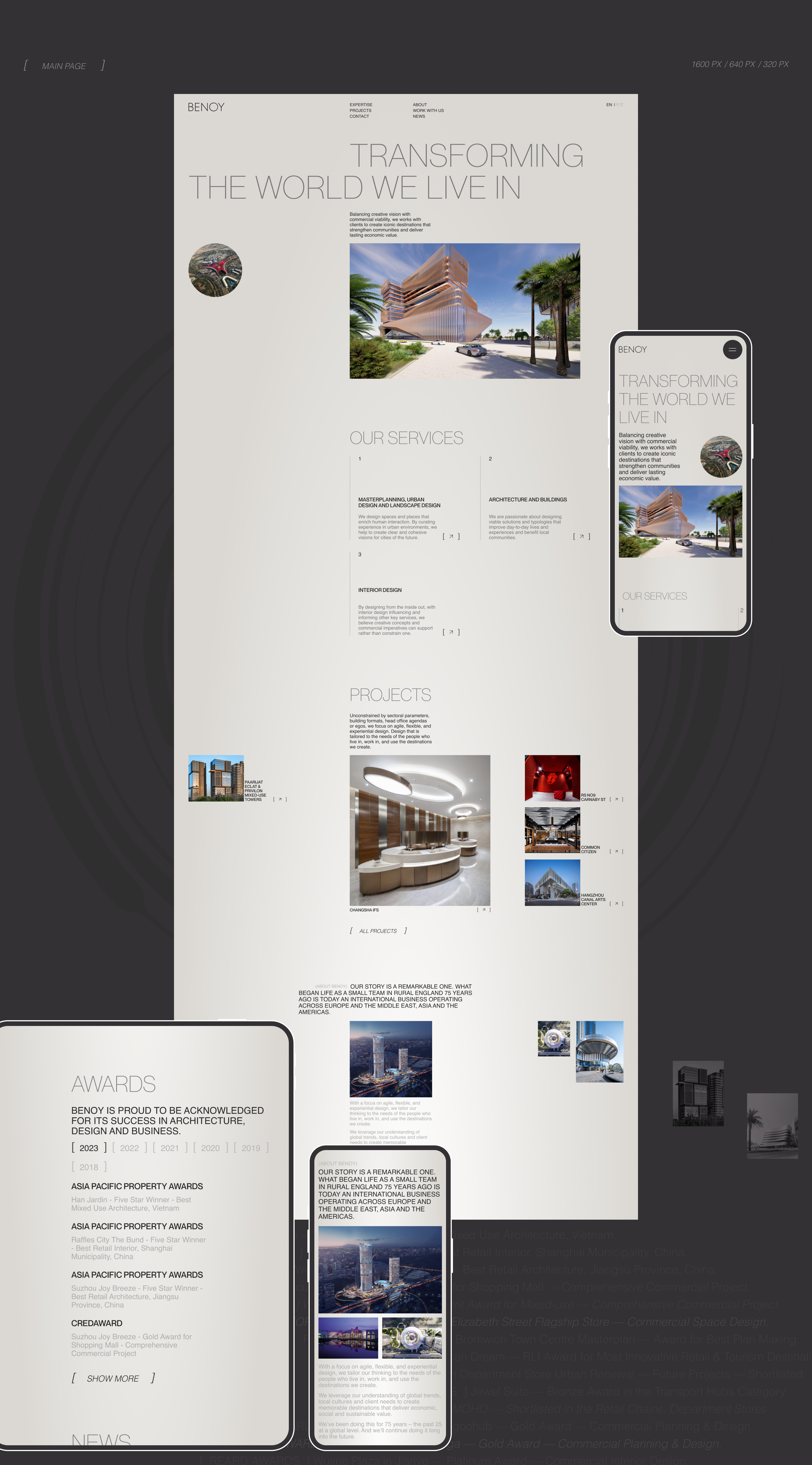 BENOY. Corporate website — Изображение №2 — Интерфейсы на Dprofile