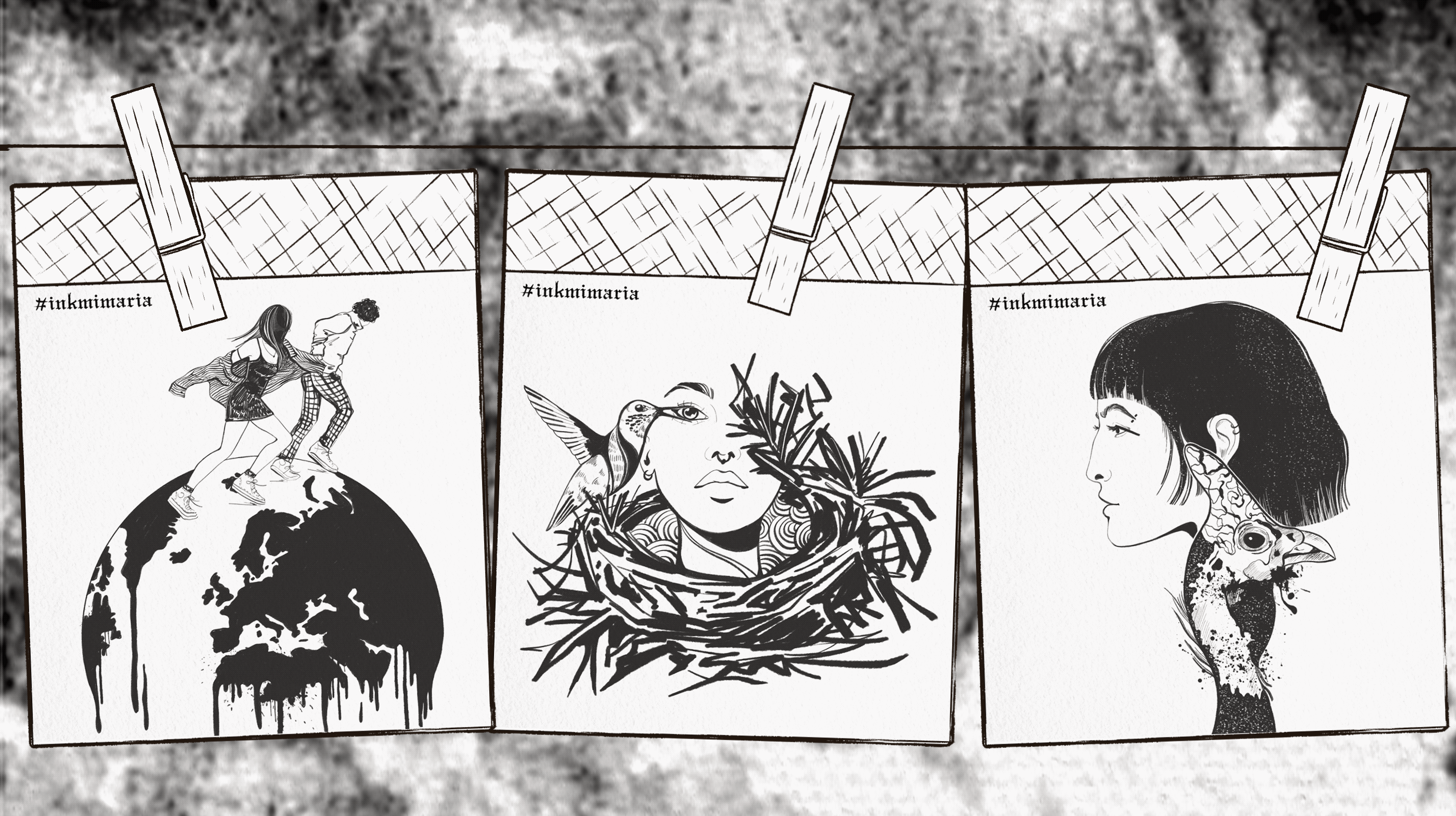 INKTOBER 2022 (group project) — Изображение №2 — Графика, Анимация на Dprofile